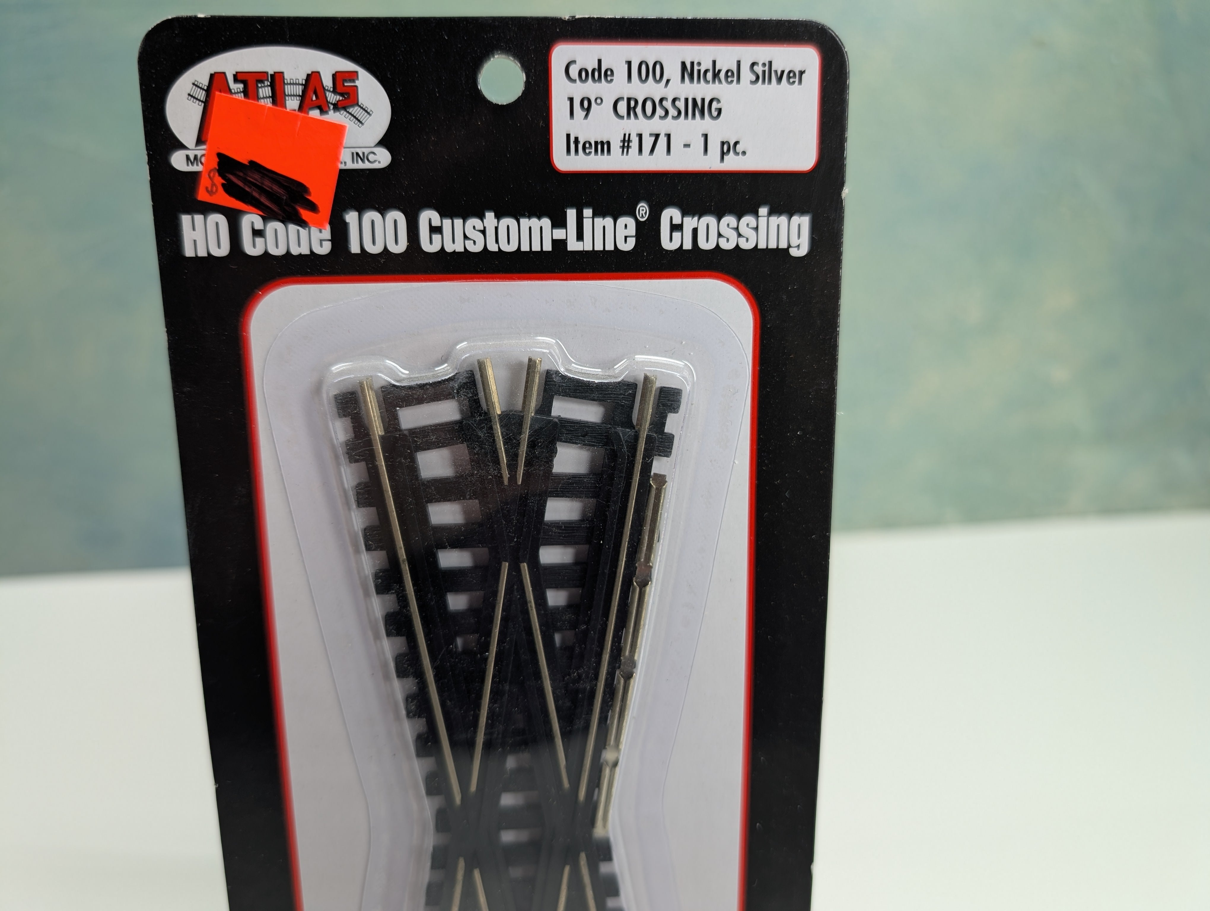 Atlas 171 HO Scale 19 Degree Crossing, Code 100 Custom-Line