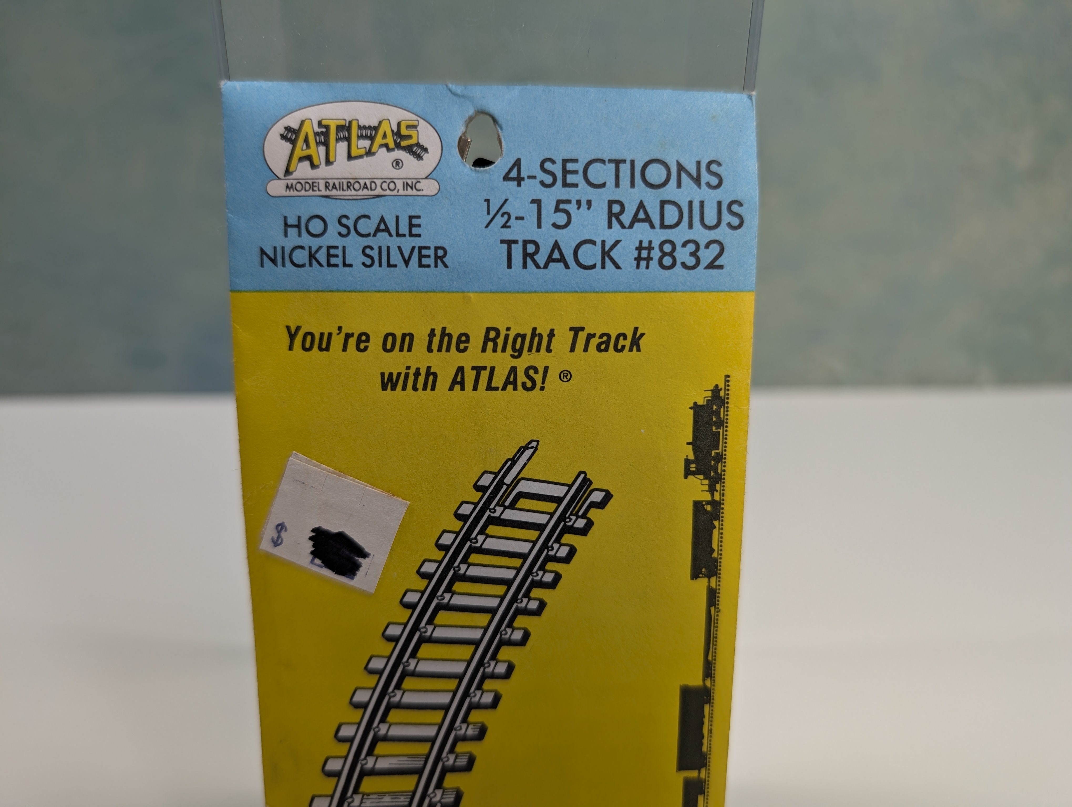 Atlas 832 HO Scale 1/2 15" Radius Snap-Track, Code 100 Nickel Silver (4 pcs)
