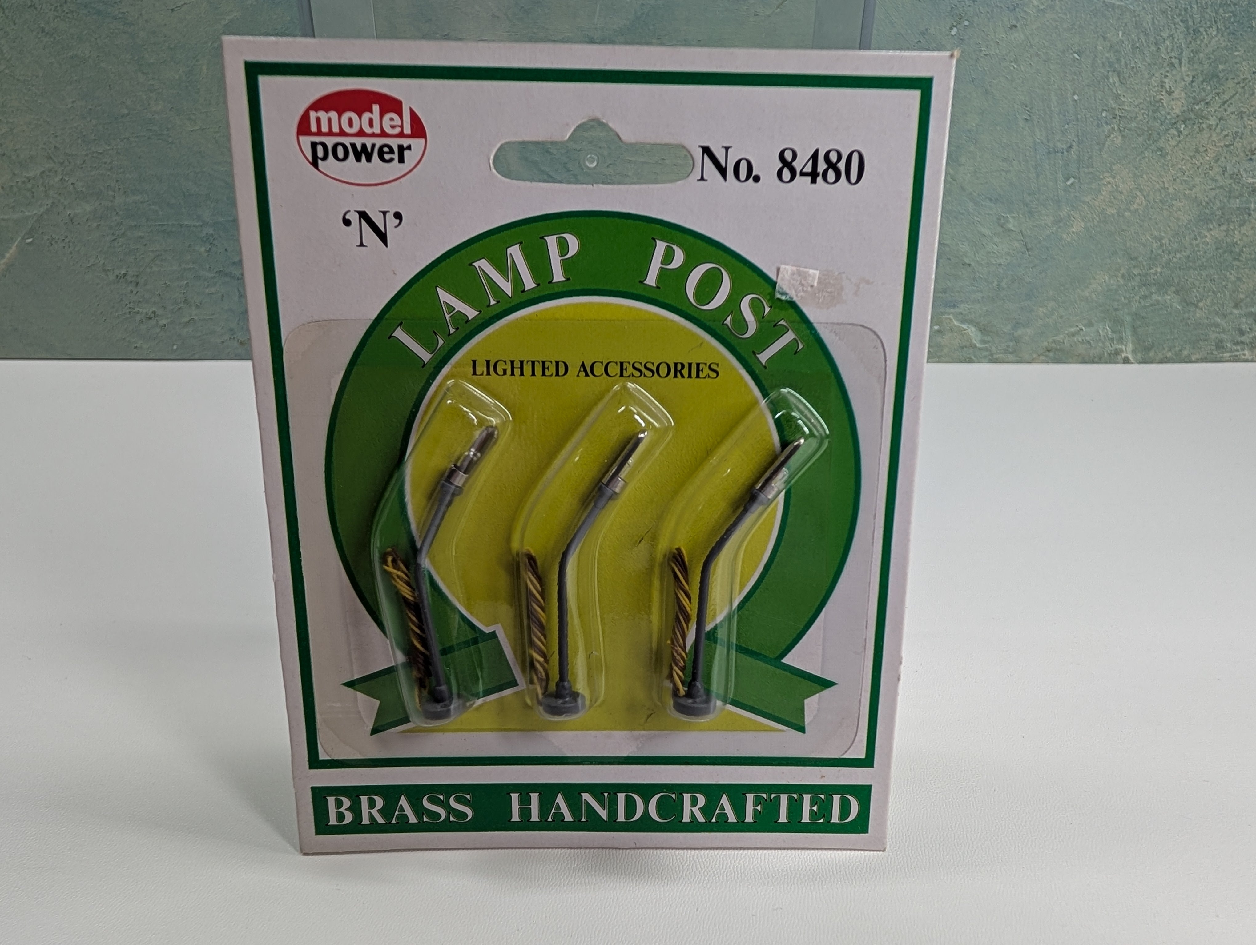 Model Power 8480 N Scale Lamp Posts, Brass Parts (3 pcs)