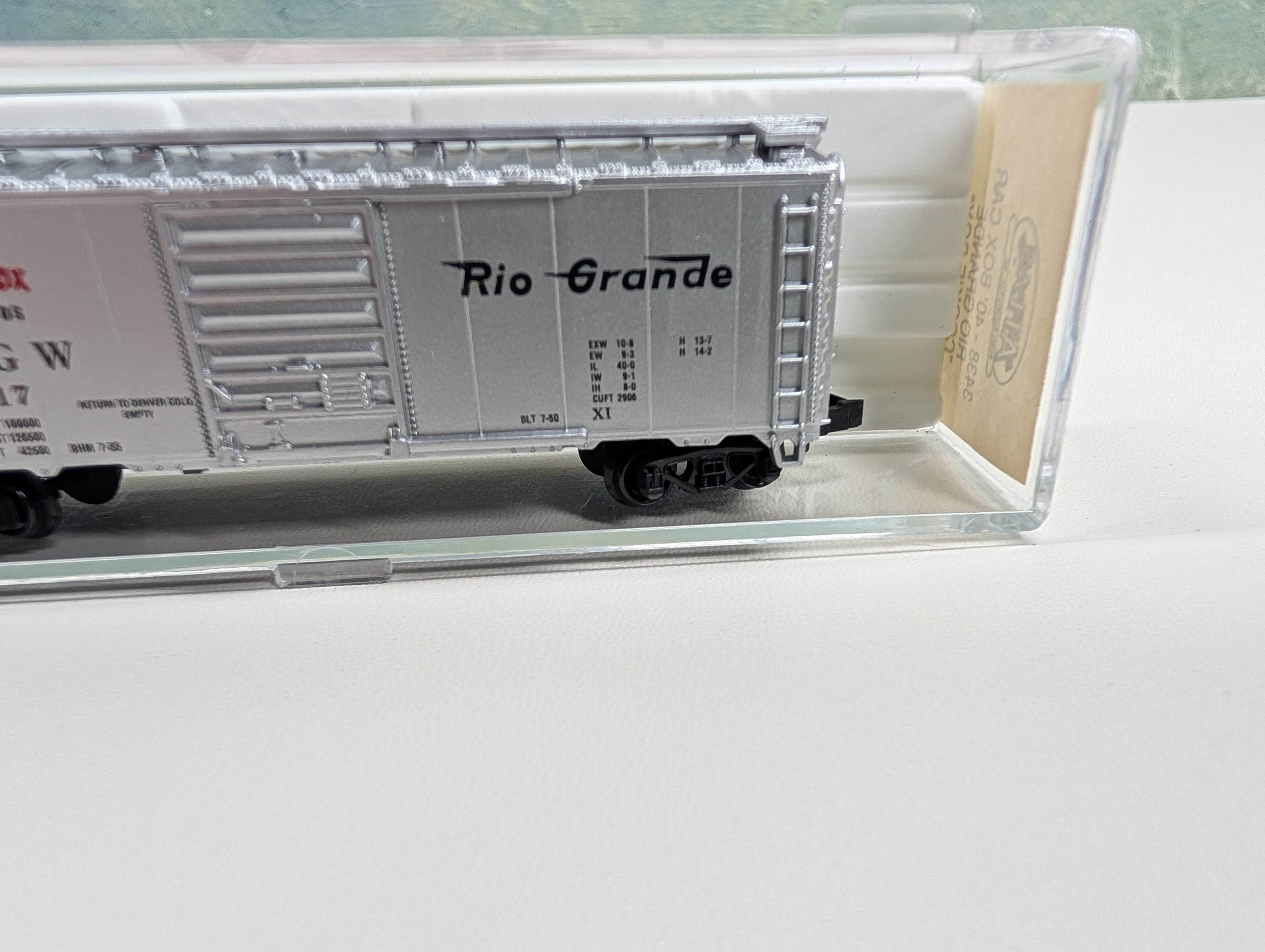 Atlas 3438 N Scale 40' Box Car Rio Grande D&RGW #60017 Cookie Box