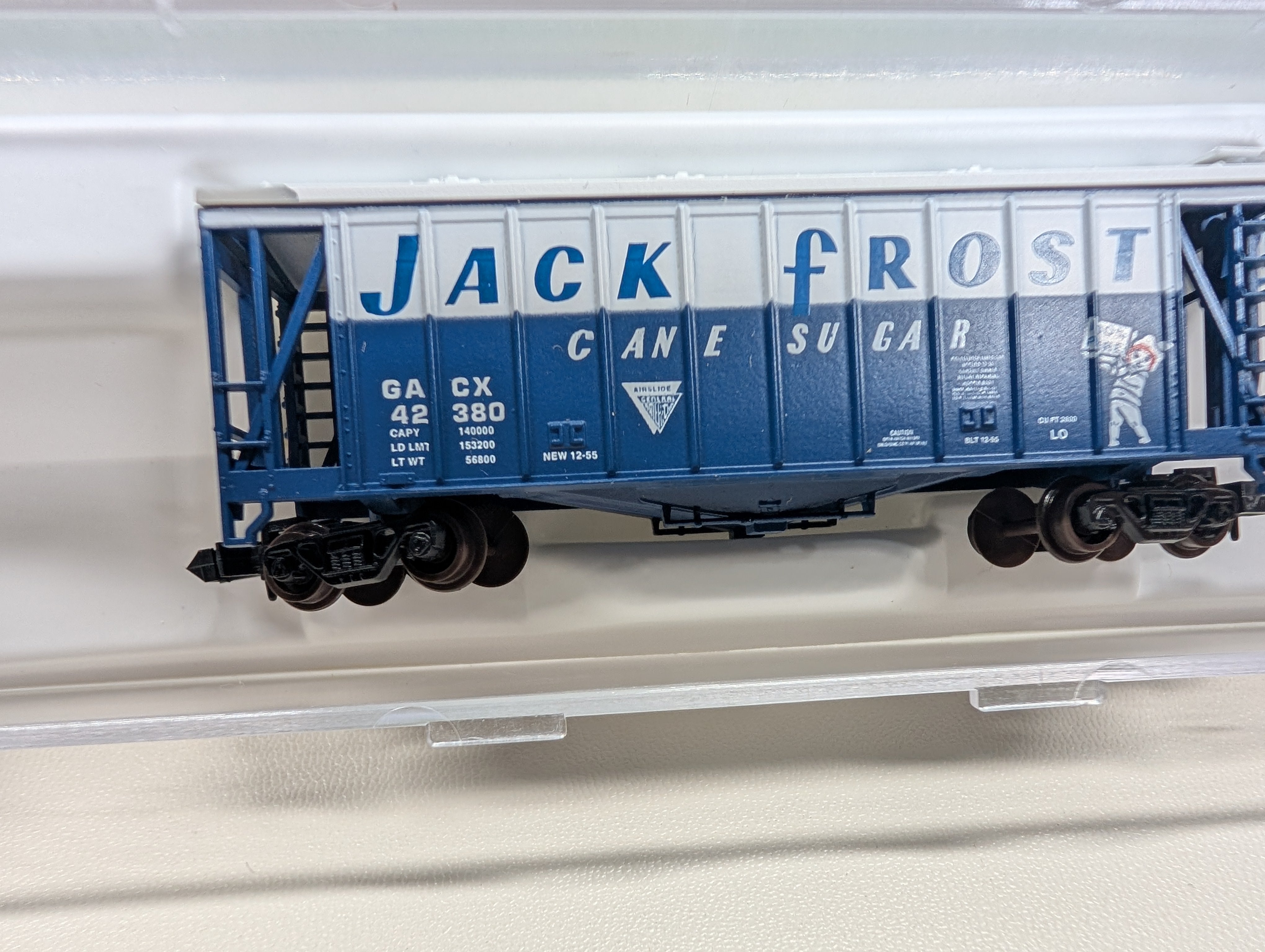 Atlas 3865 N Scale GATX Airslide Covered Hopper Jack Frost GACX #42380
