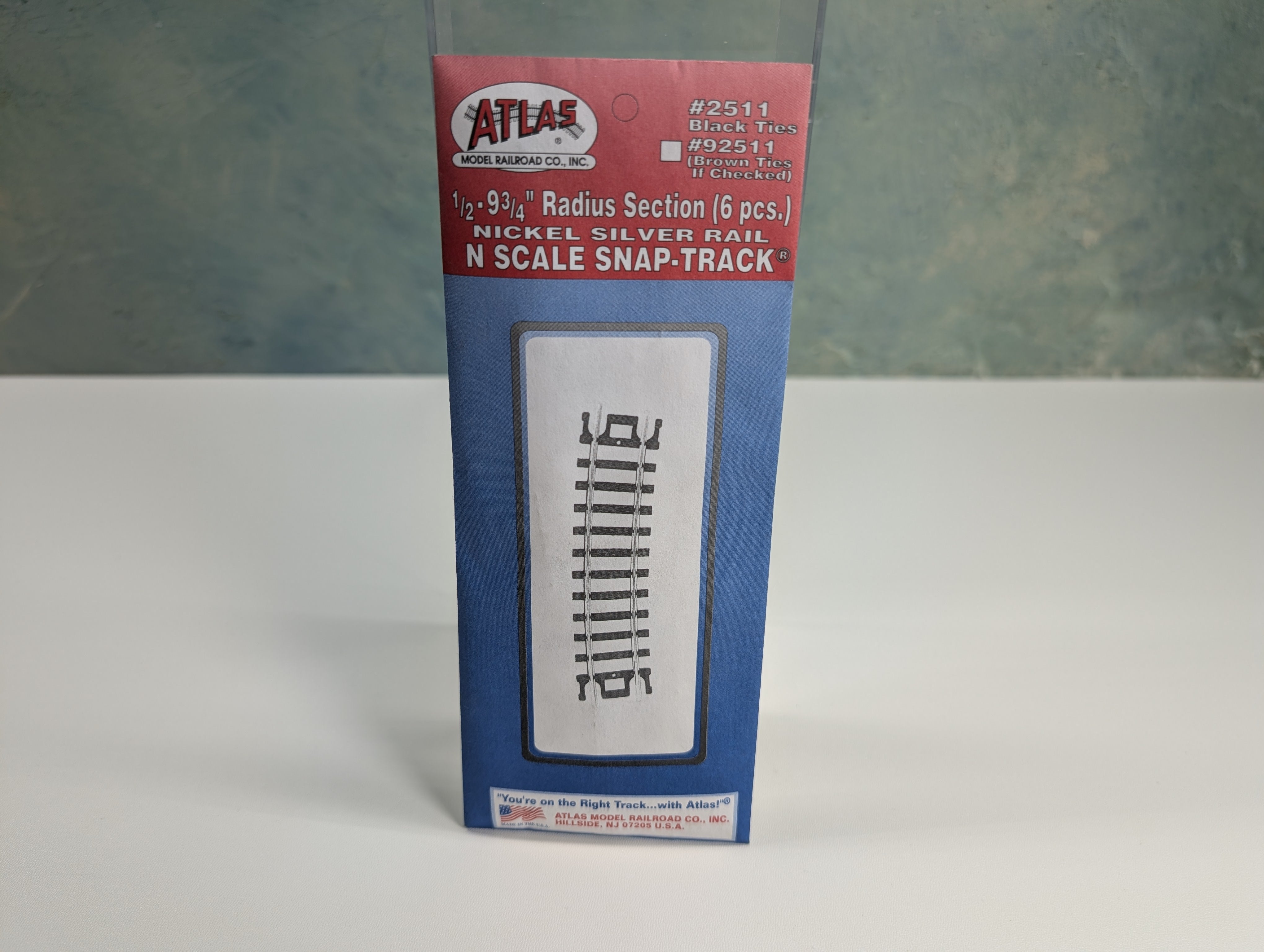 Atlas 2511 N Scale 1/2 9 3/4" Radius Track Code 80 Nickel Silver (6 pcs)