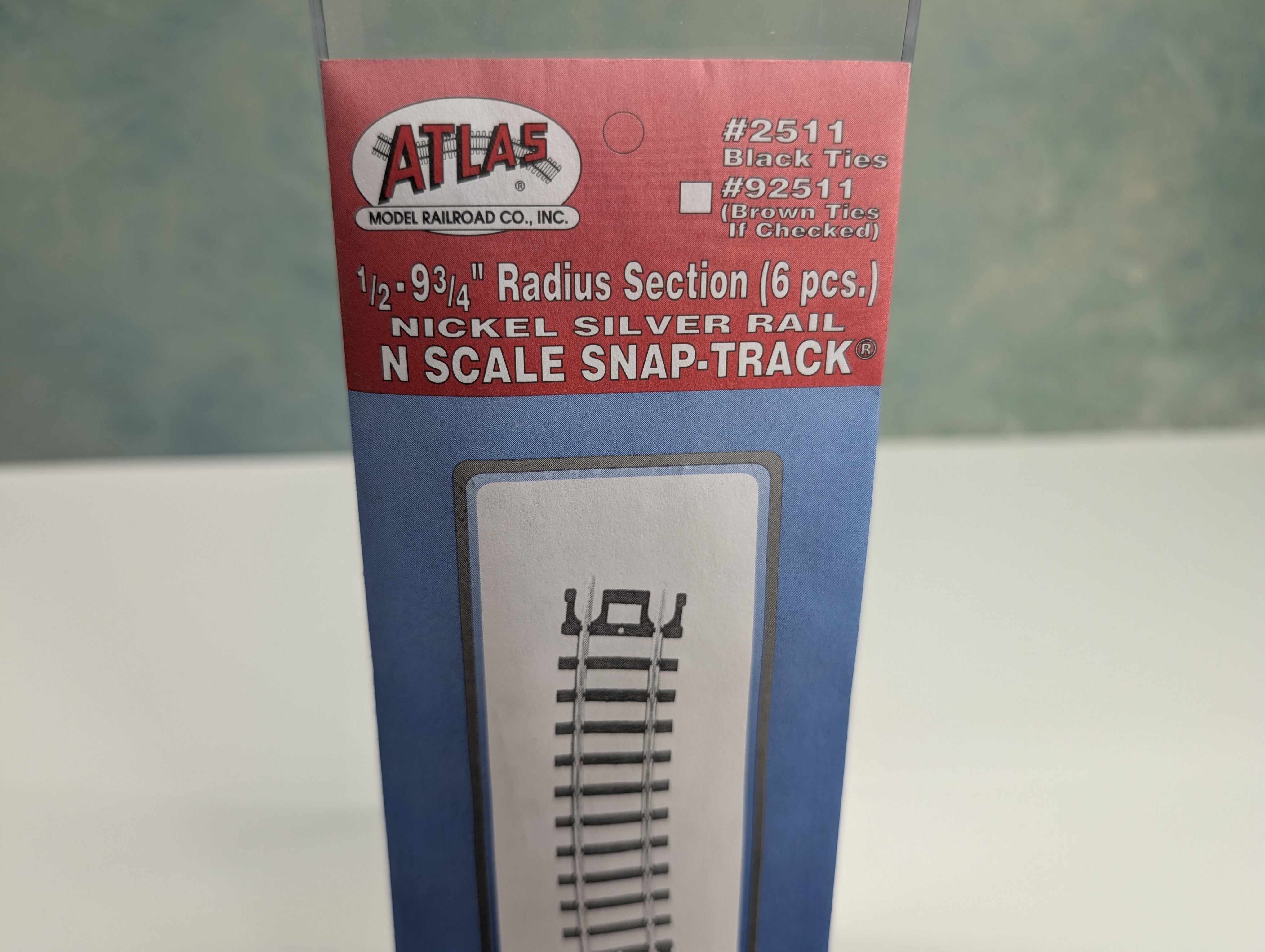 Atlas 2511 N Scale 1/2 9 3/4" Radius Track Code 80 Nickel Silver (6 pcs)