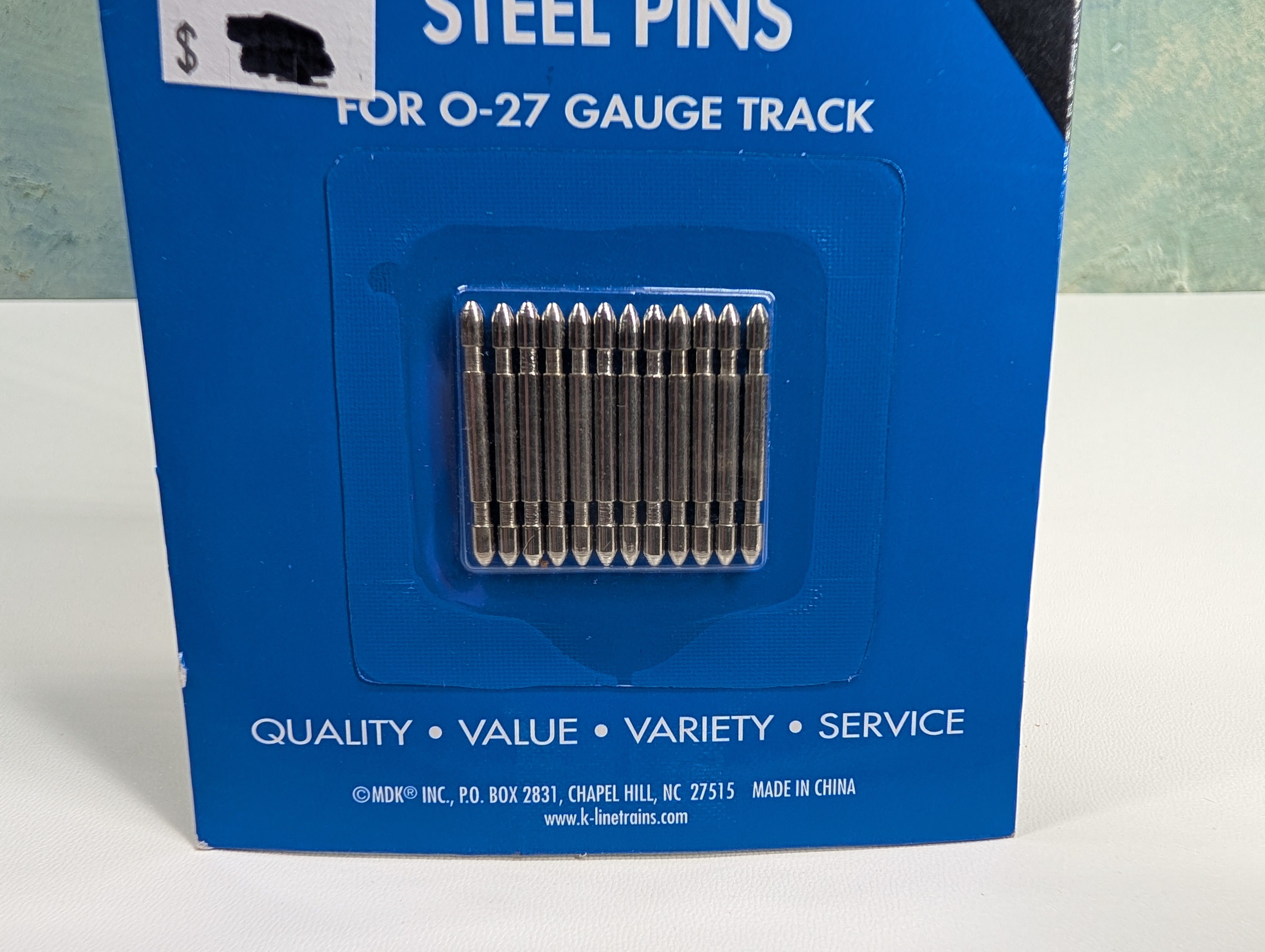 K-Line K-0292 O One Dozen Steel Pins for O-27 Gauge Track