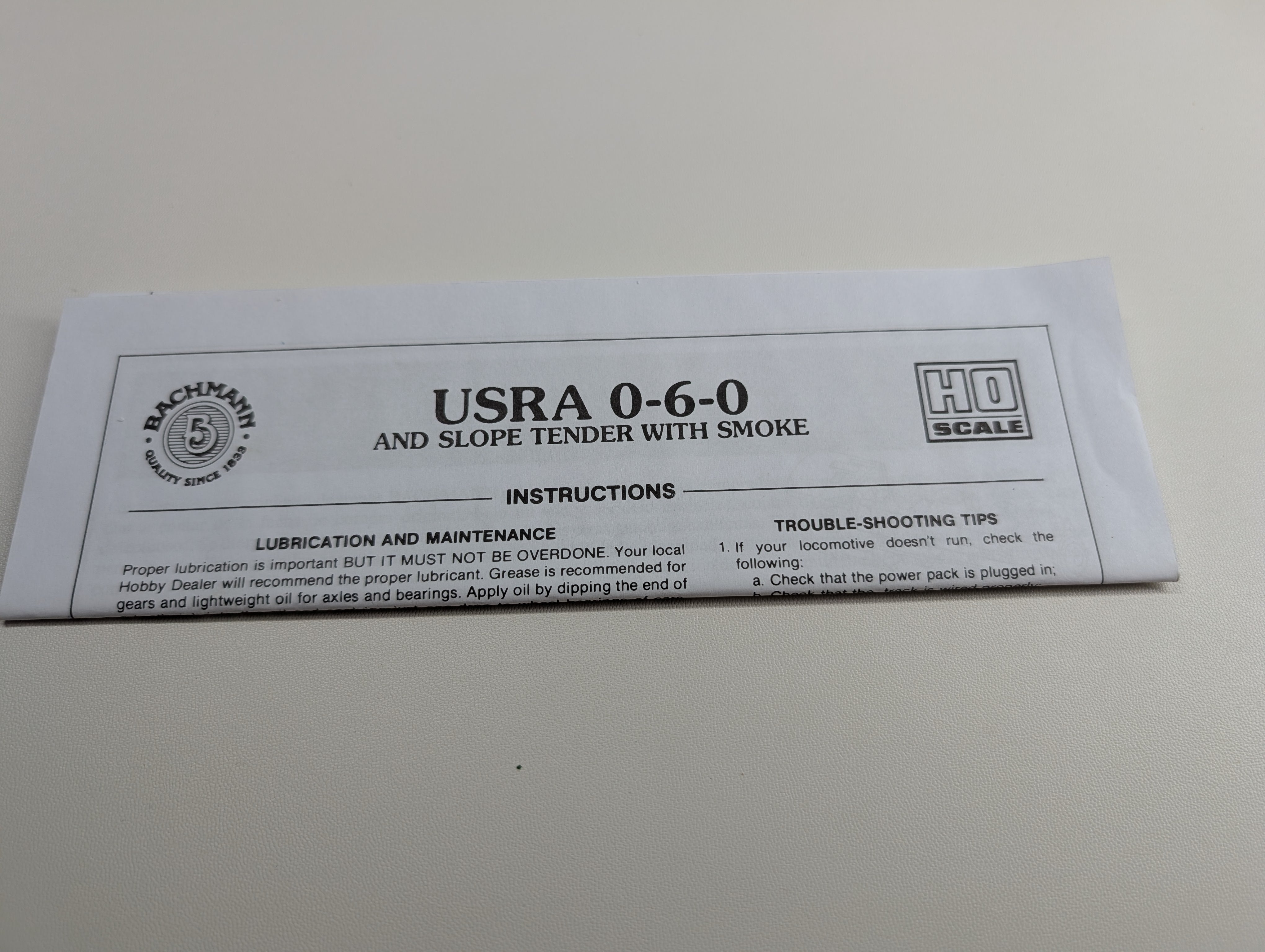 Bachmann 50614 HO Scale USRA 0-6-0 Steam Locomotive and Slop Tender w/ Smoke Pennsylvania #3233 Runs Great DC