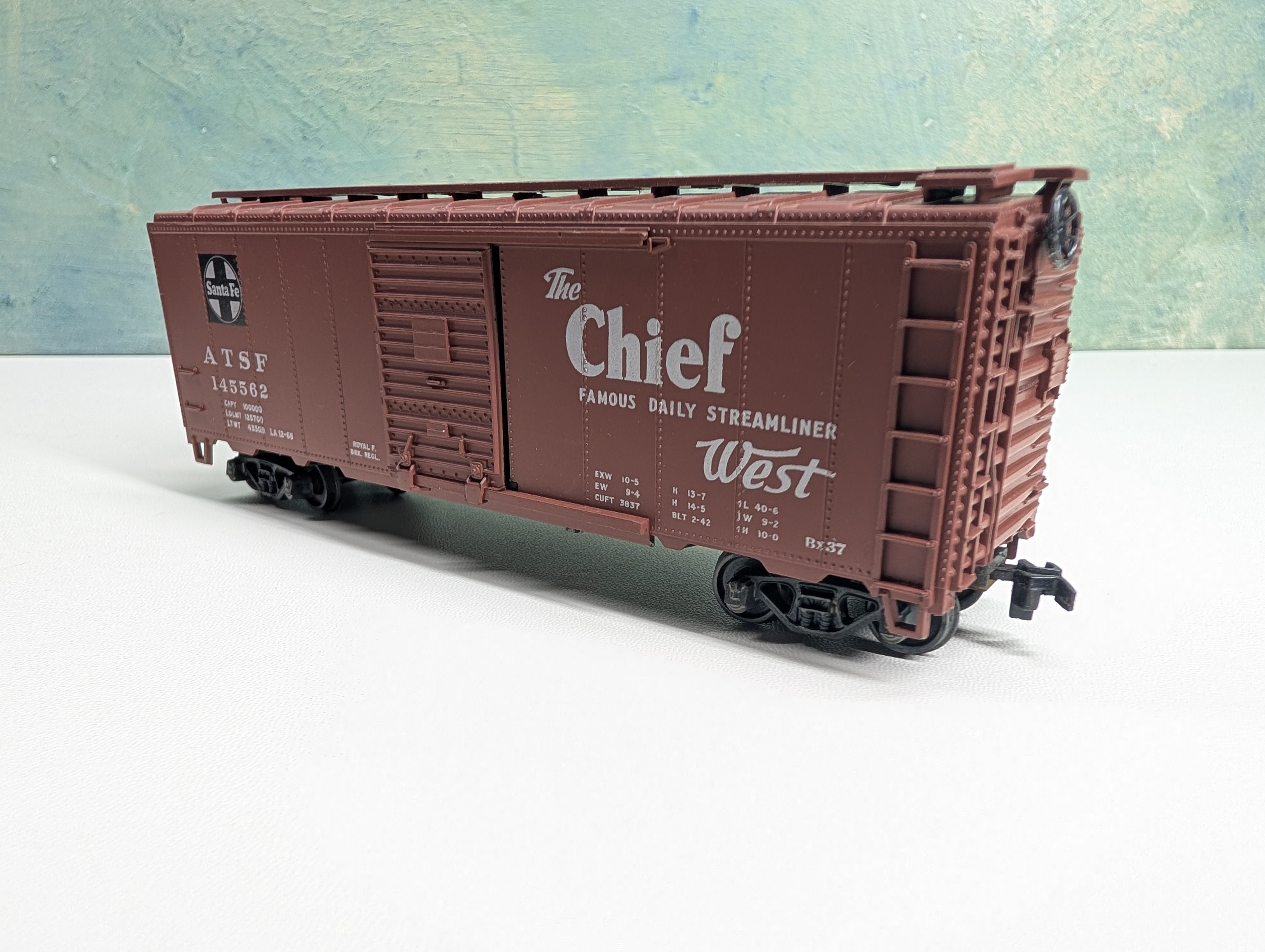 USED Athearn HO Scale 40' Box Car Santa Fe ATSF #145562