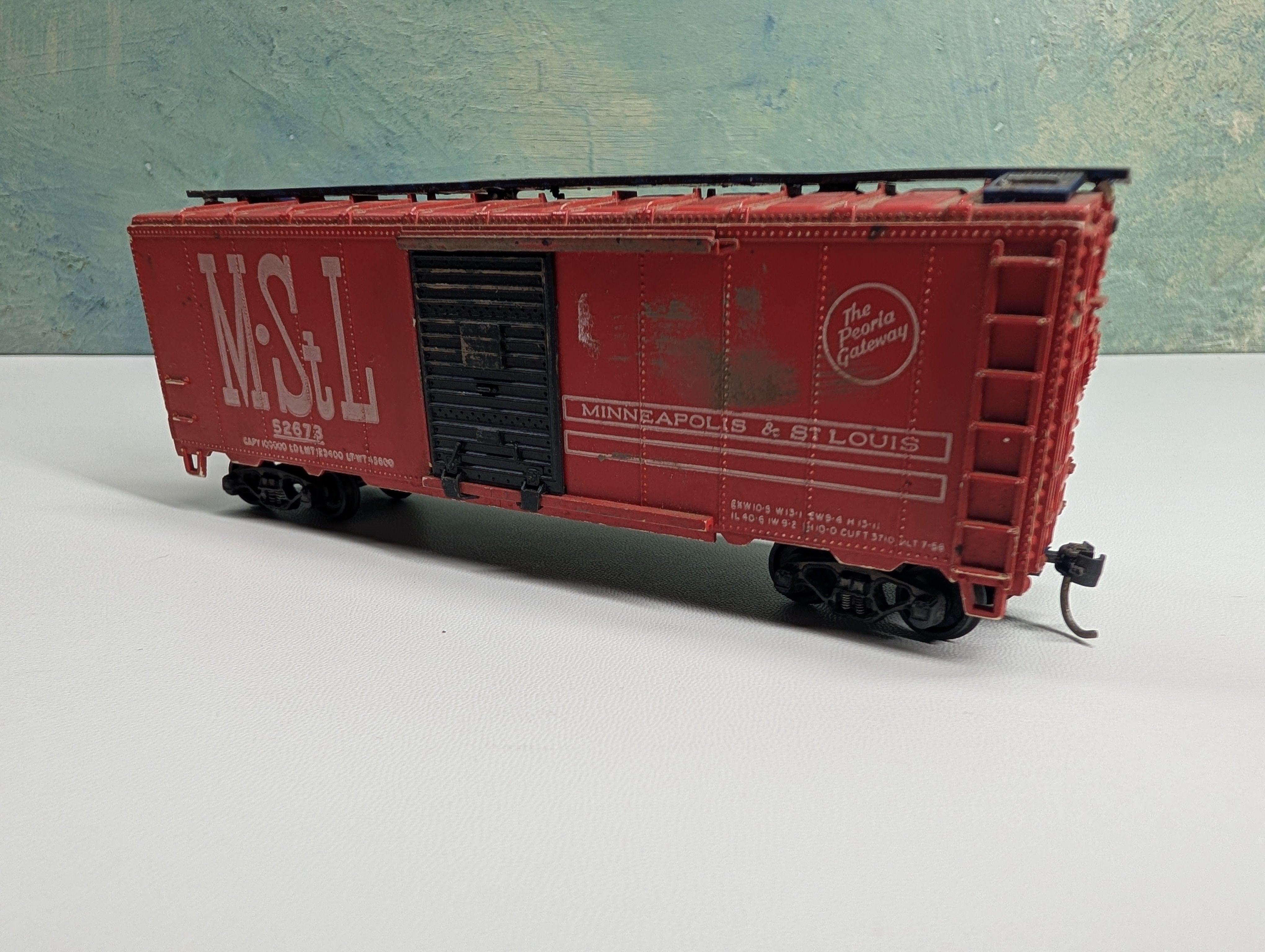 USED Athearn HO Scale 40' Box Car MStL #52673