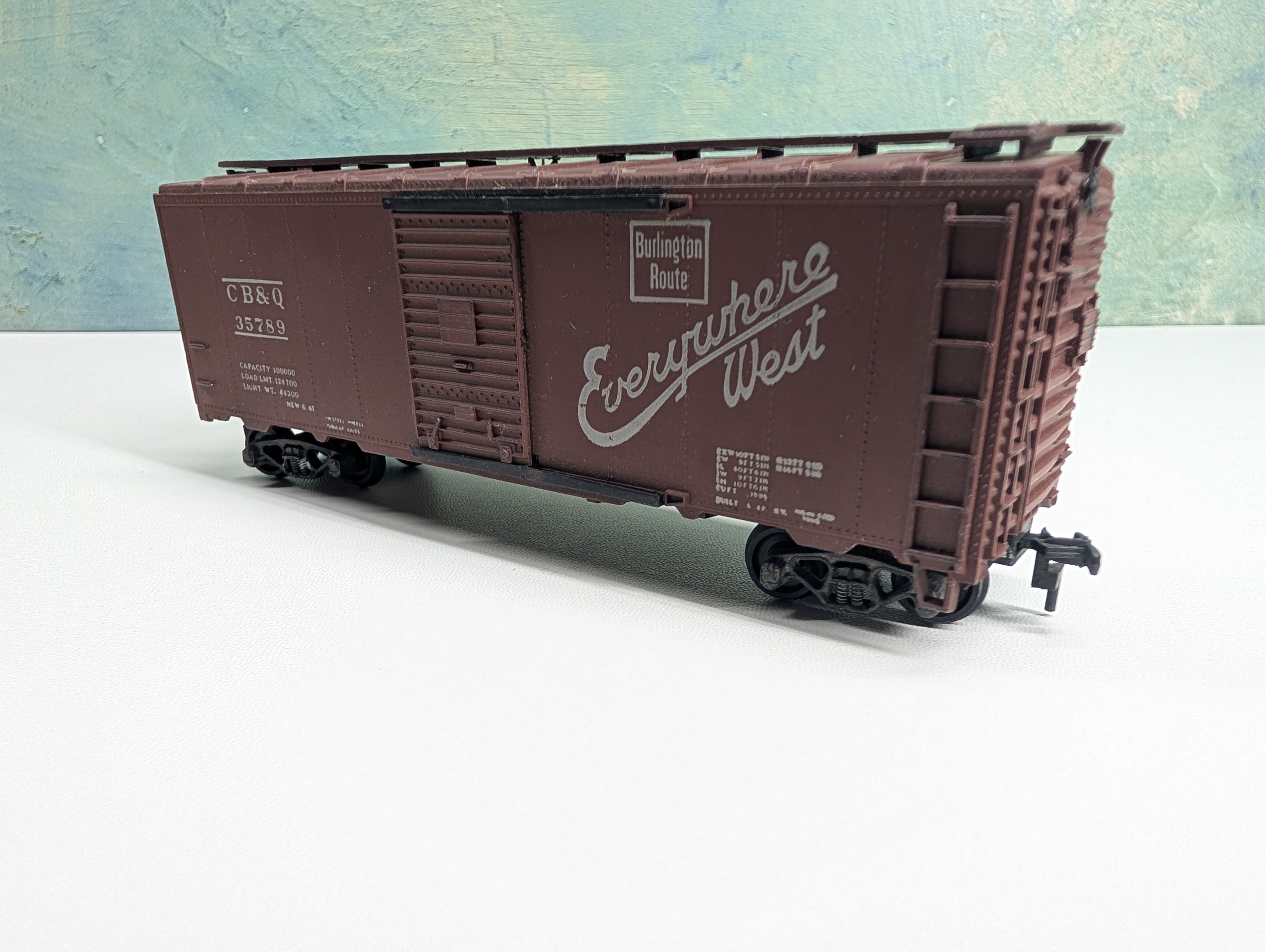 USED Athearn HO Scale 40' Box Car CB&Q #35789