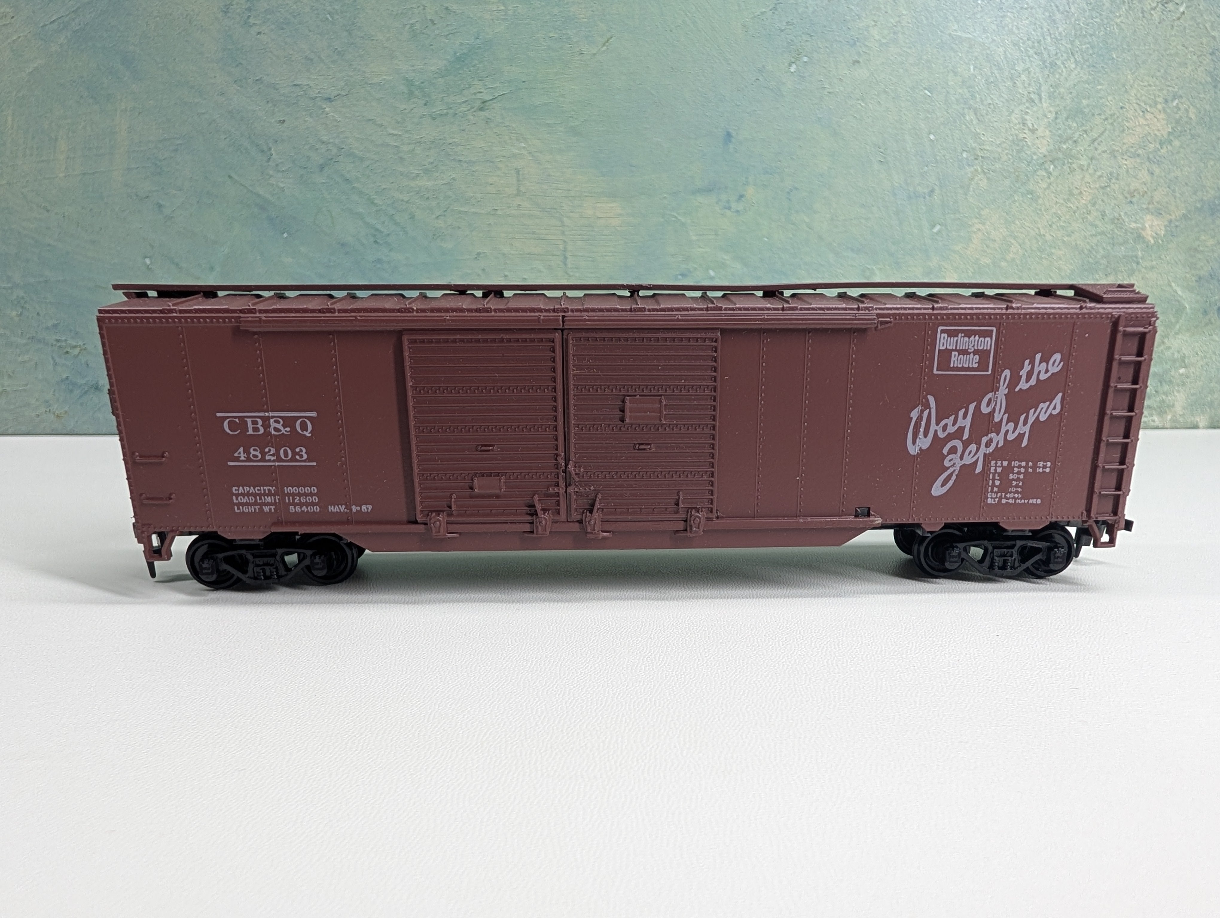 USED Athearn HO Scale 50' DD Box Car CB&Q #48203