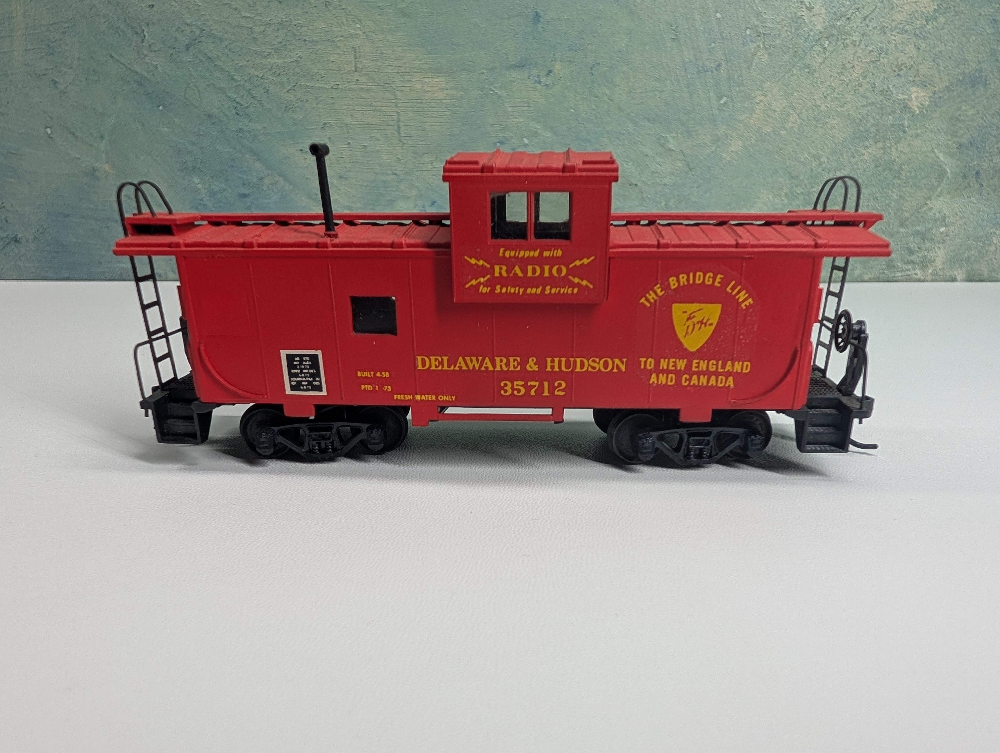 USED Athearn HO Scale Caboose Delaware and Hudson DH #35712 Decal