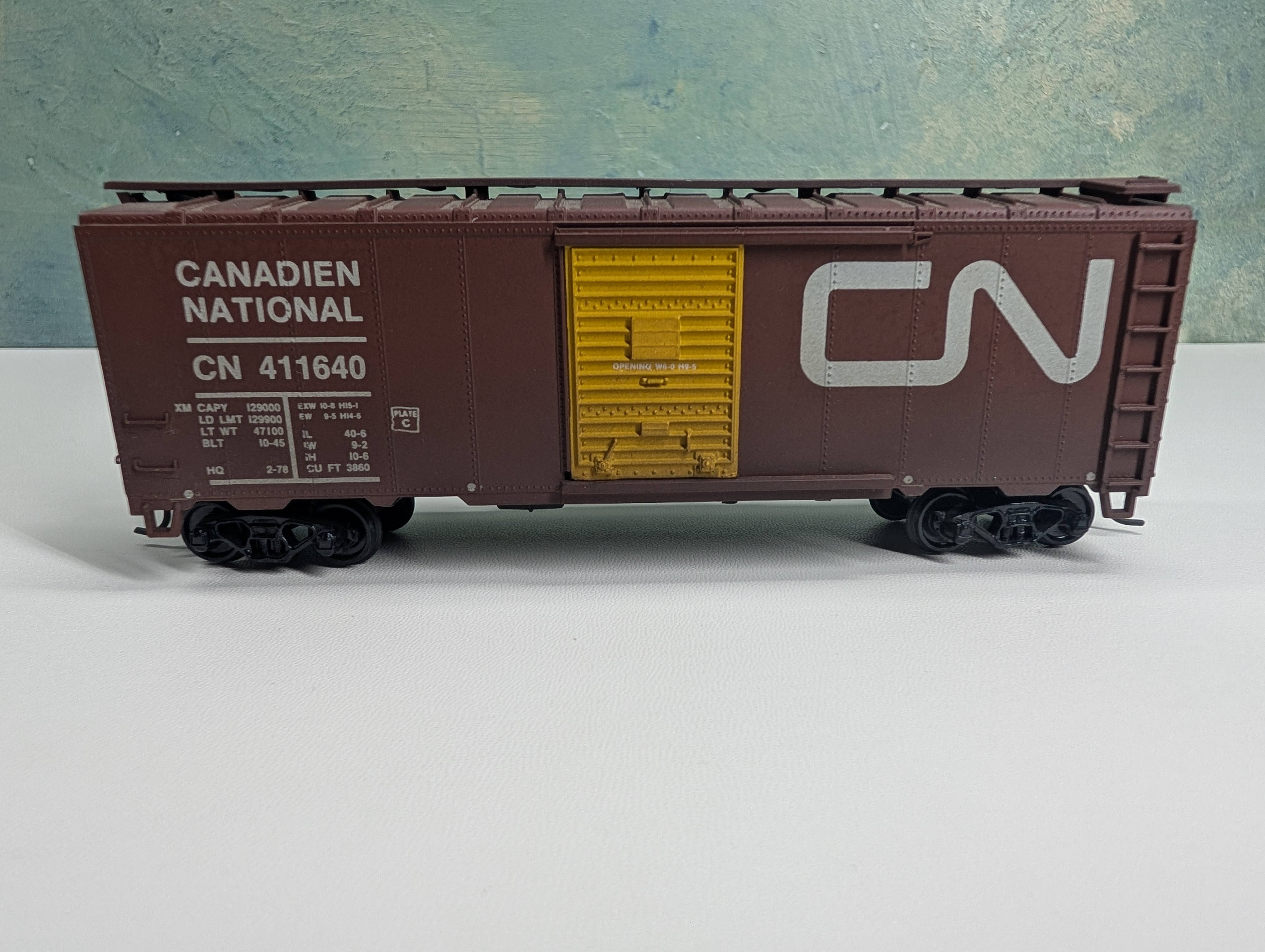 USED Athearn HO Scale 40' Box Car Canadian National CN #411640 Weathered
