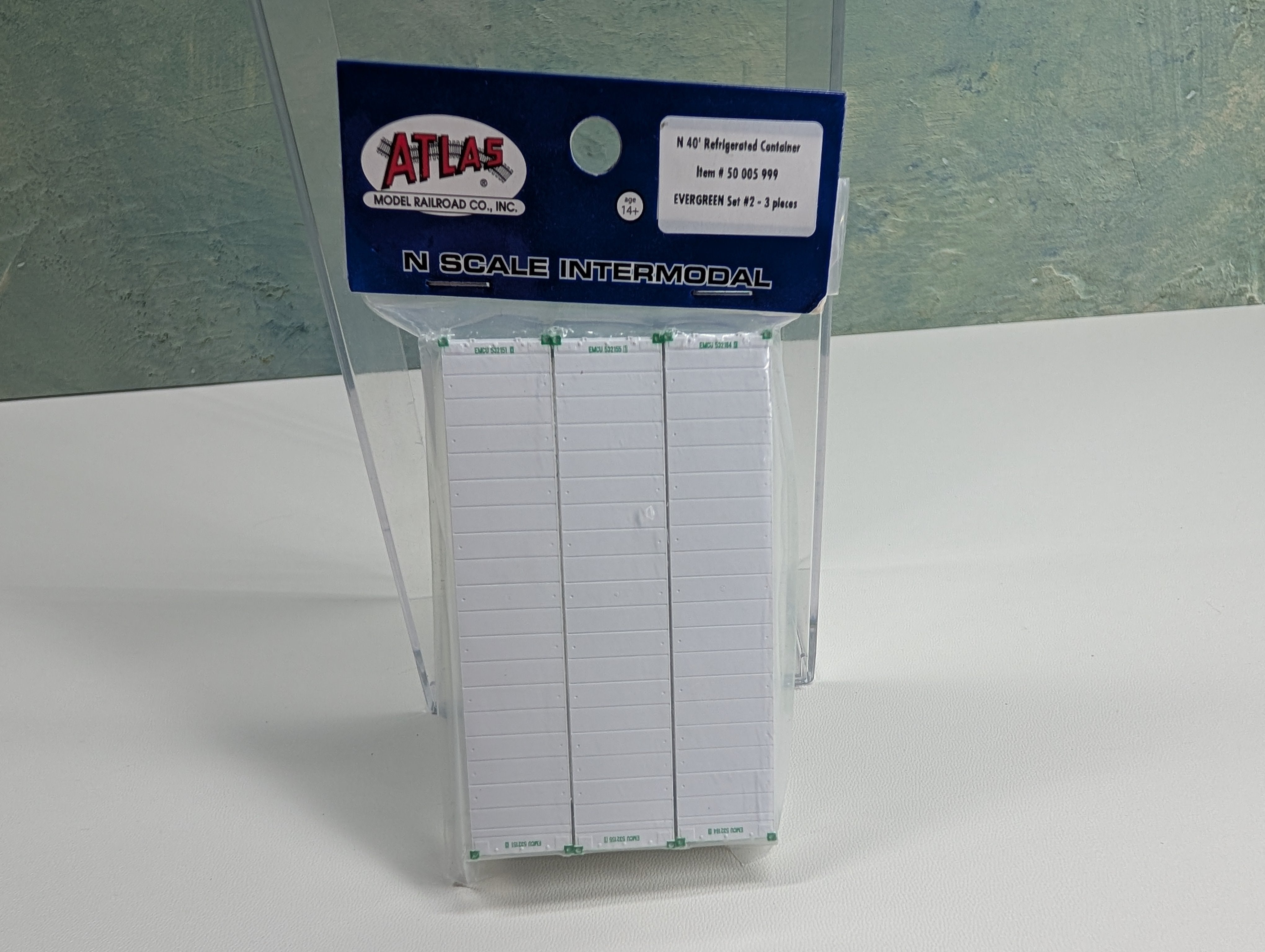 Atlas 50005999 N Scale 40' Refrigerated Container Evergreen Set #2 (3 pcs)