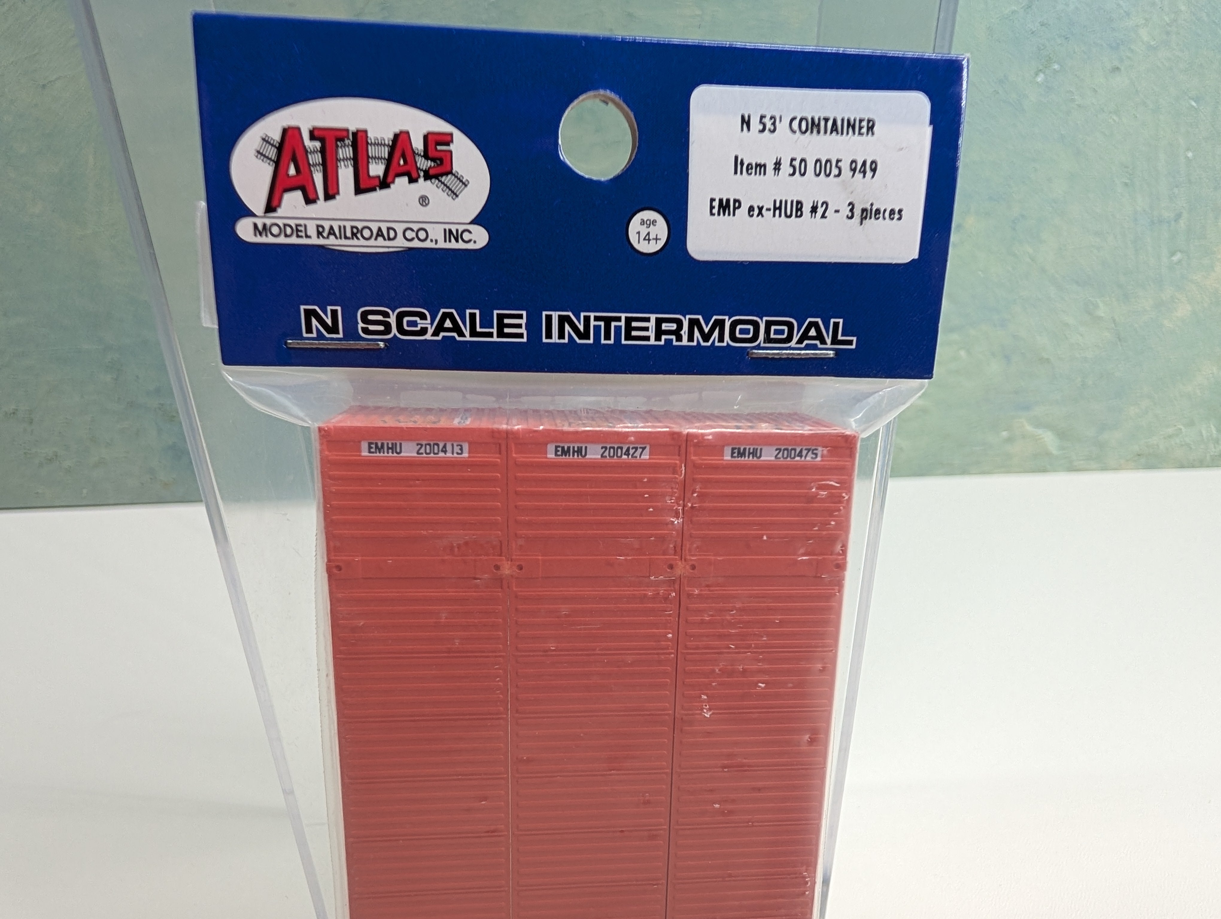 Atlas 50005949 N Scale 53' Container EMP (3 pcs)