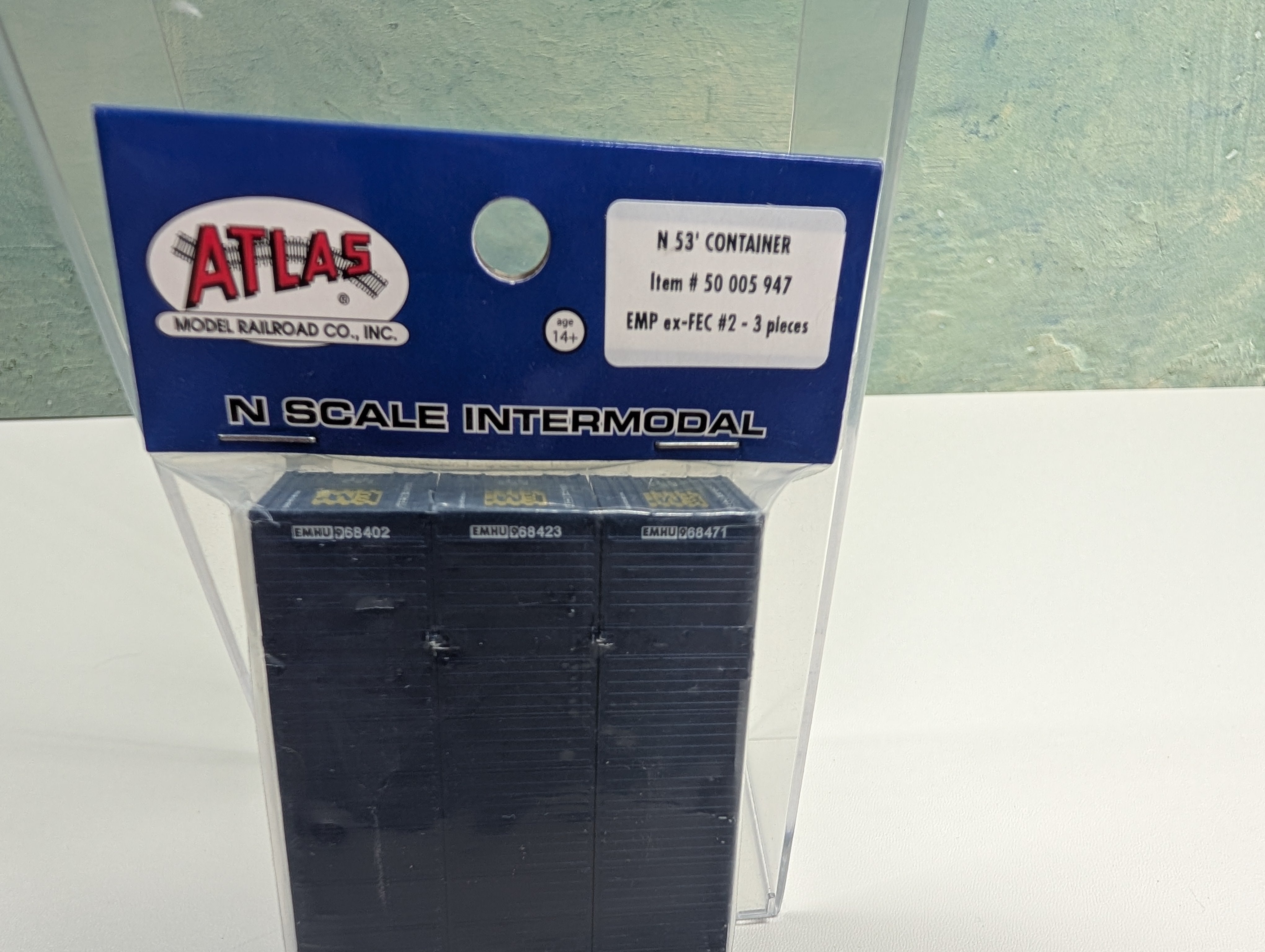 Atlas 50005947 N Scale 53' Container EMP (3 pcs)
