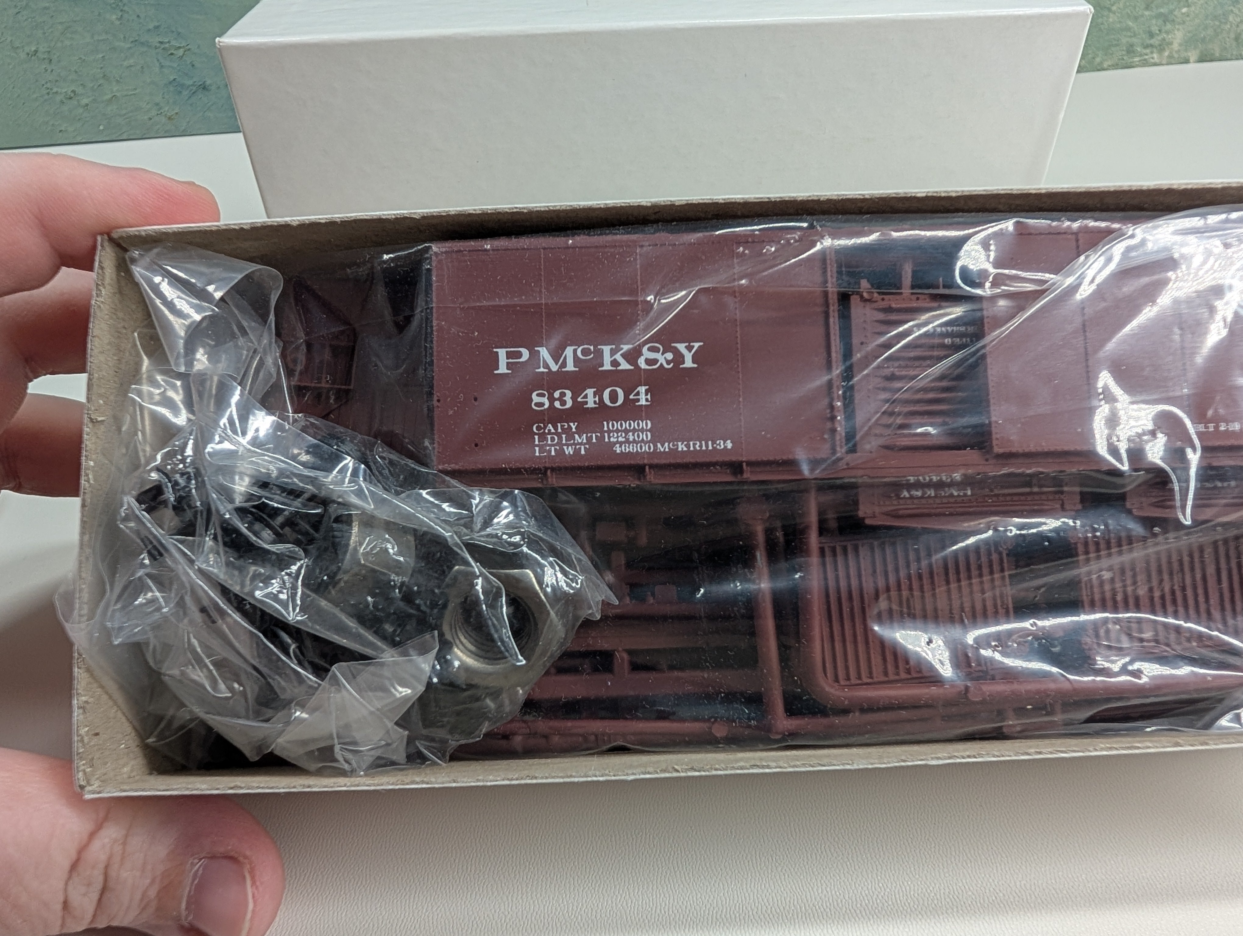 USED Tichy Train Group HO Scale Steel Box Car PMcKY #83404 NMRA Conv Car KIT