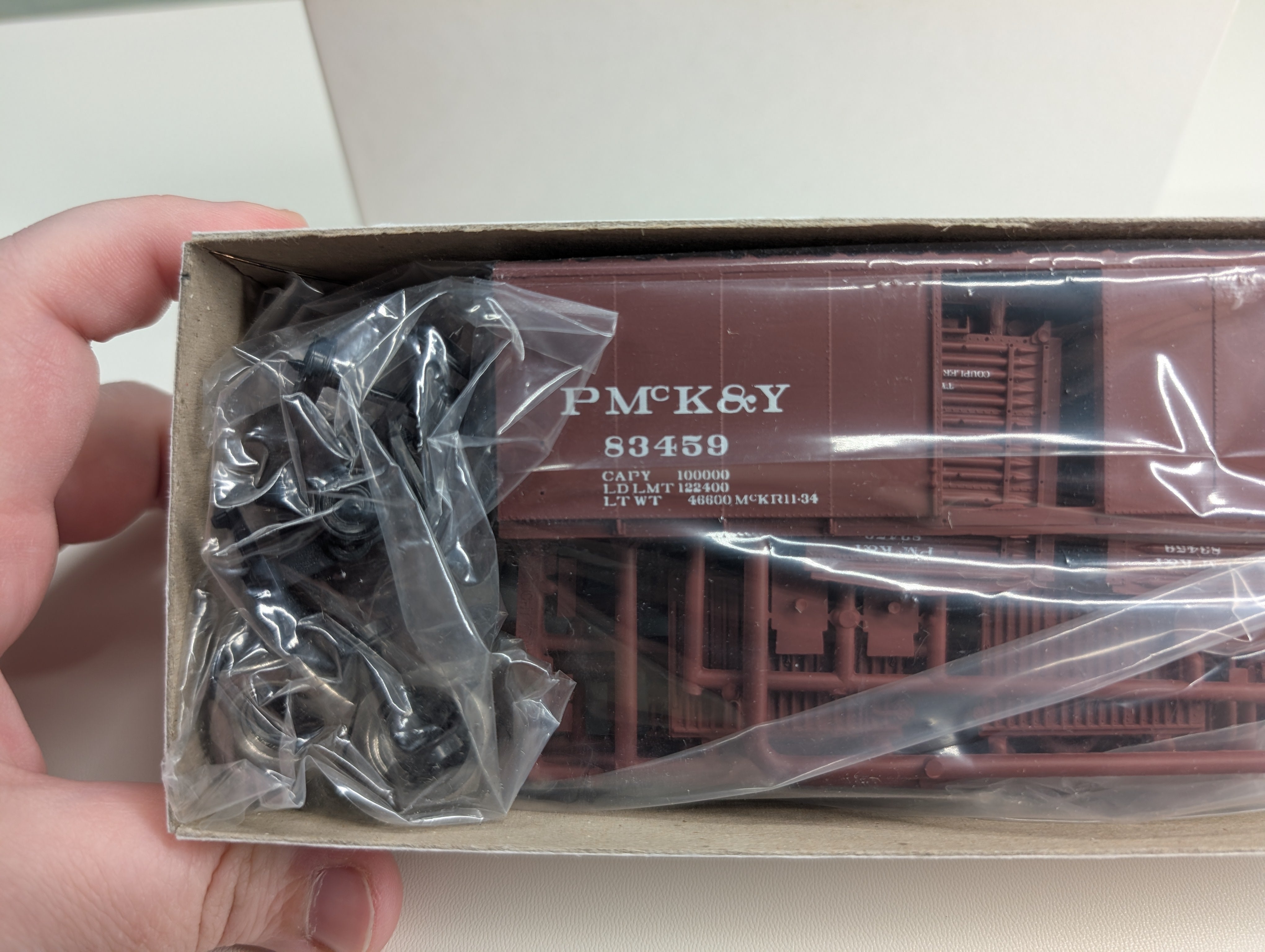 USED Tichy Train Group HO Scale Steel Box Car PMcKY #83459 NMRA Conv Car KIT