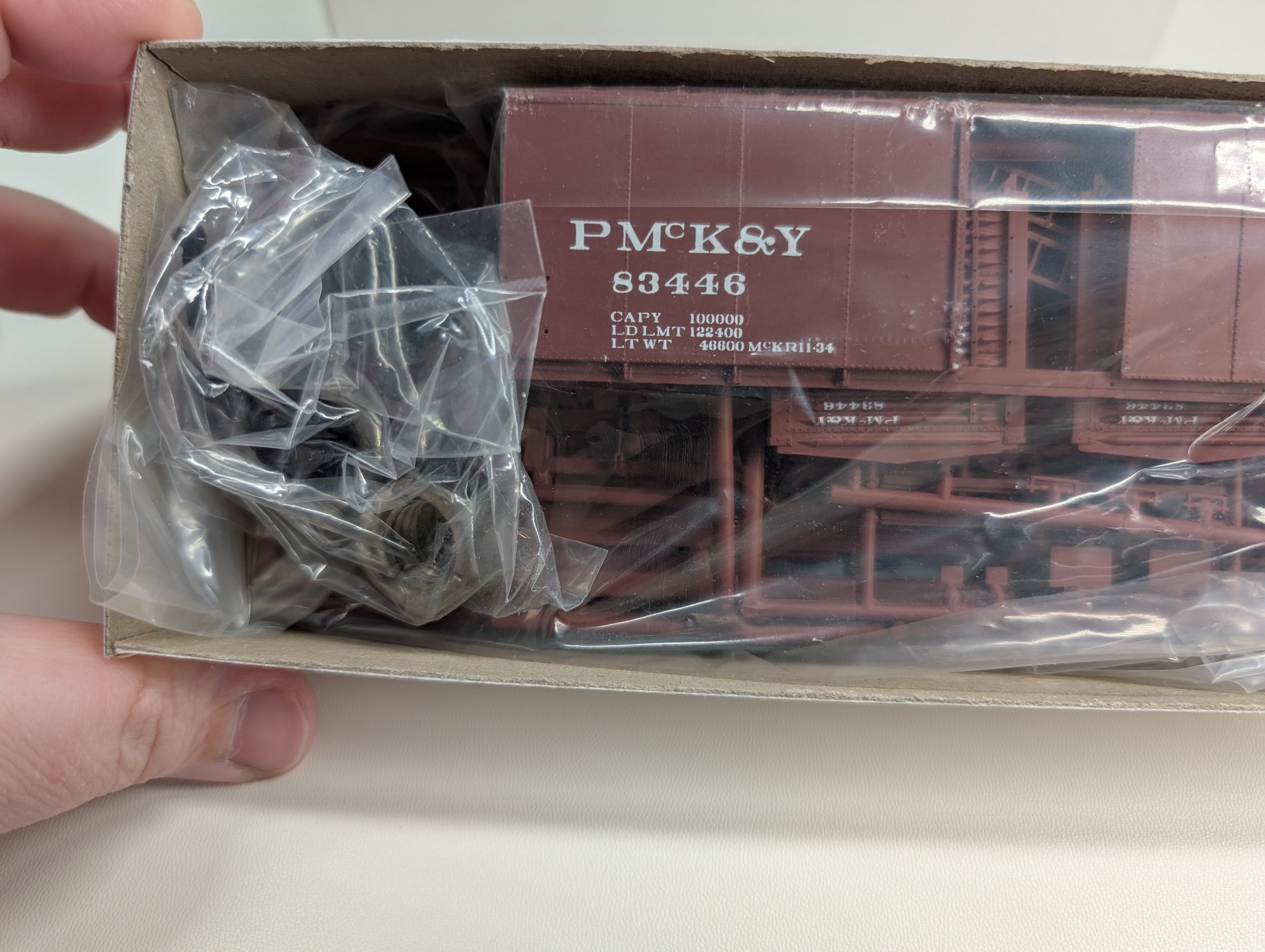 USED Tichy Train Group HO Scale Steel Box Car PMcKY #83446 NMRA Conv Car KIT