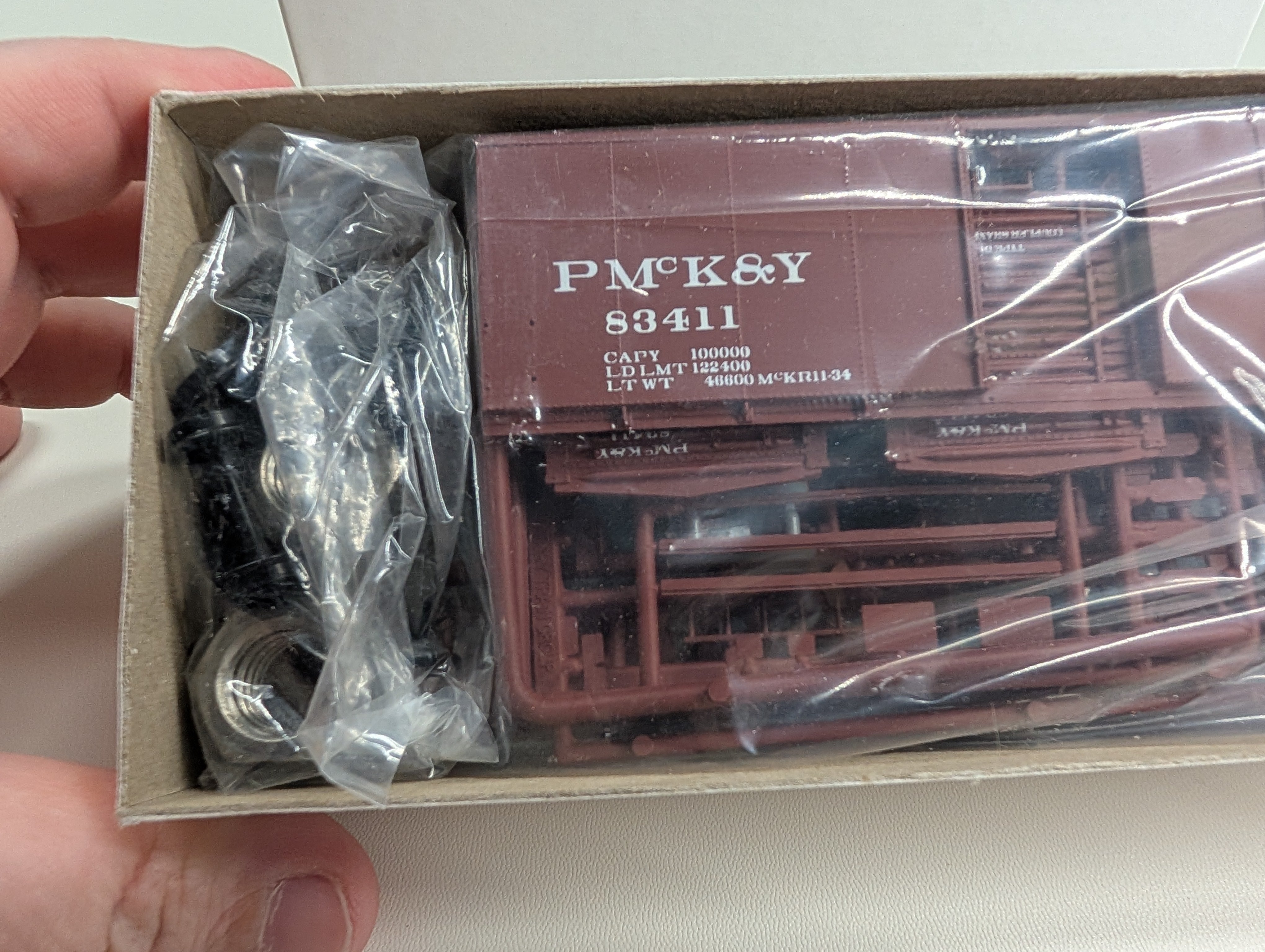 USED Tichy Train Group HO Scale Steel Box Car PMcKY #83411 NMRA Conv Car KIT