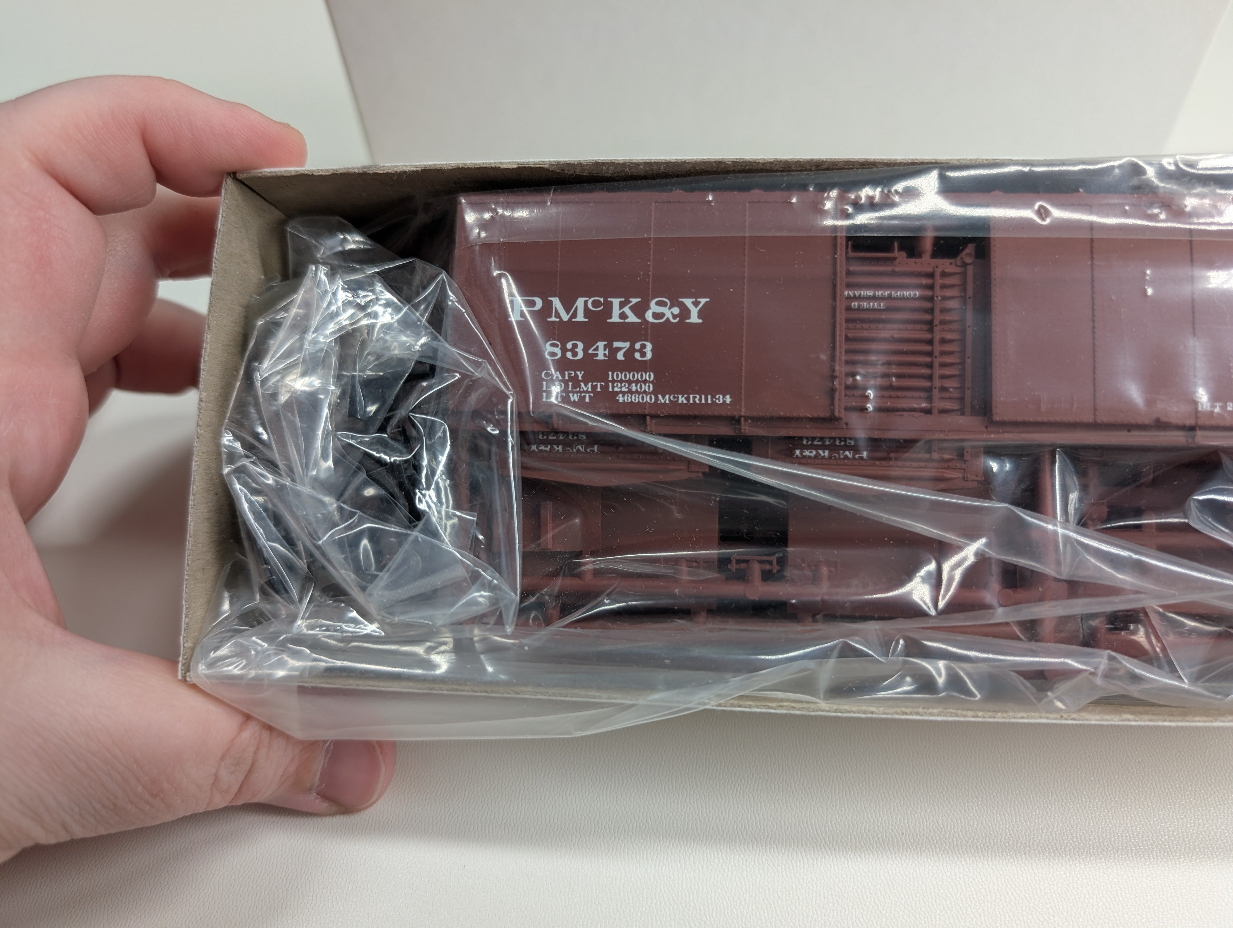 USED Tichy Train Group HO Scale Steel Box Car PMcKY #83473 NMRA Conv Car KIT