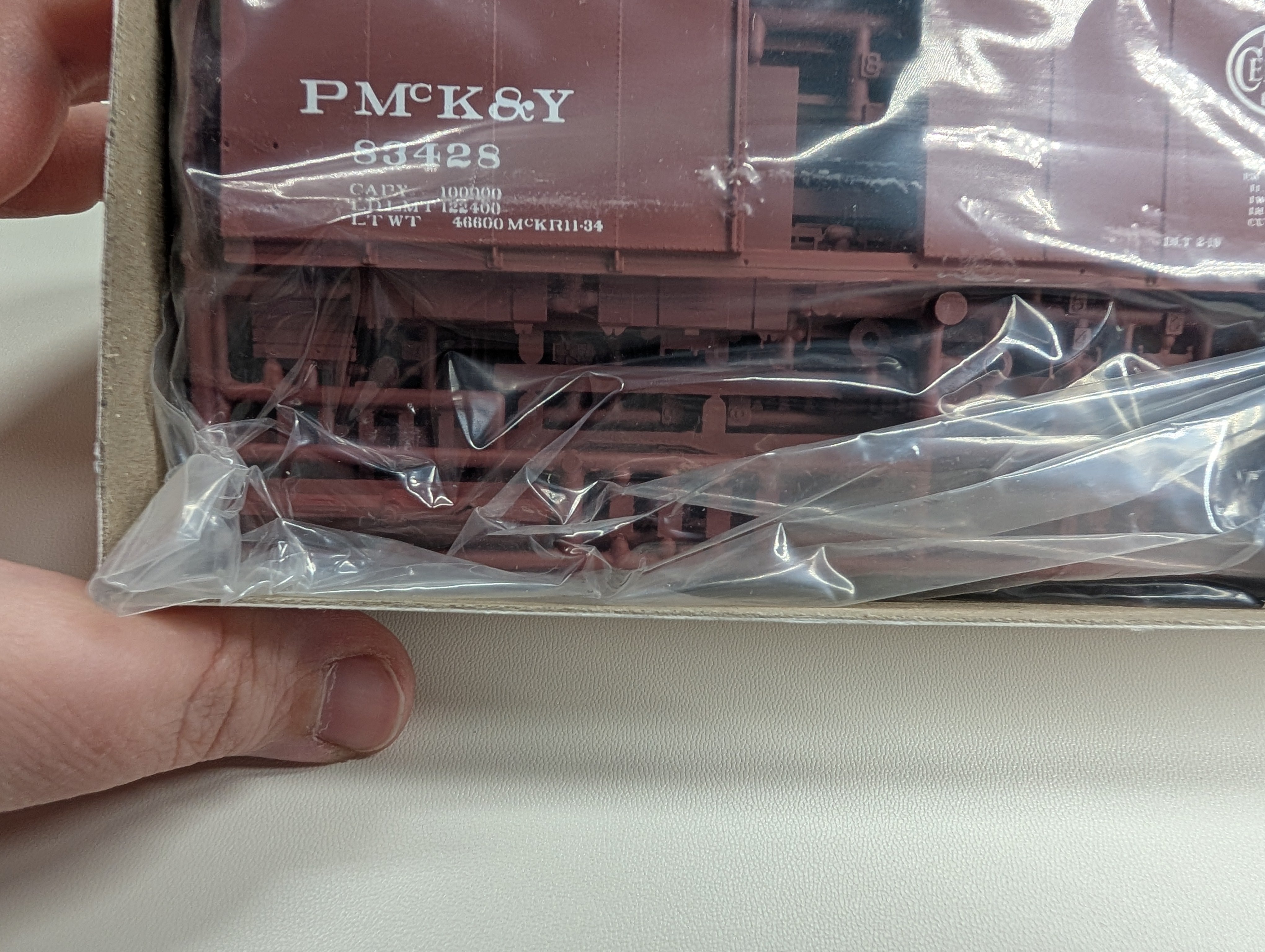 USED Tichy Train Group HO Scale Steel Box Car PMcKY #83428 NMRA Conv Car KIT