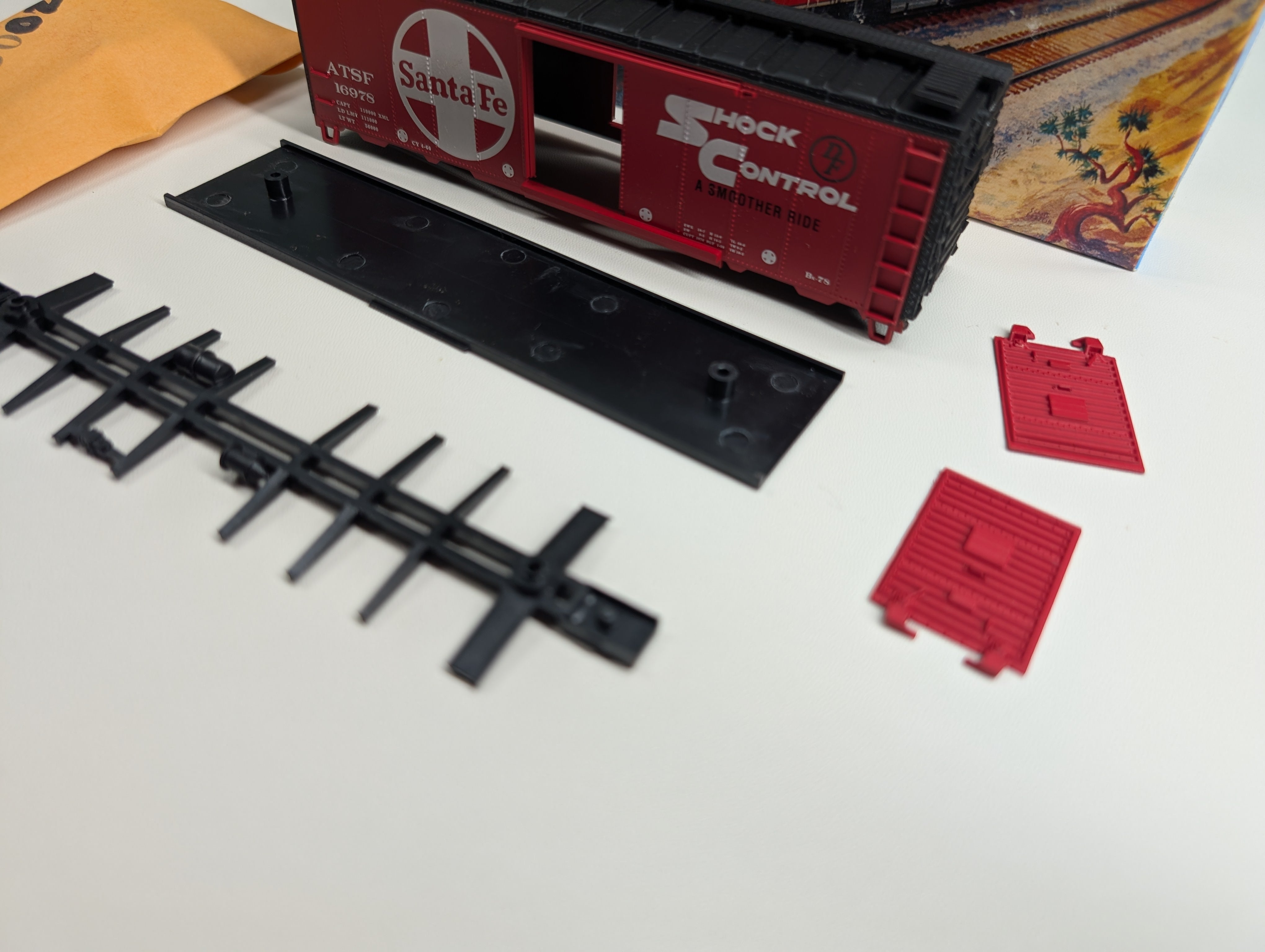 USED Athearn HO Scale 40' AAR Box Car Santa Fe ATSF #16978 KIT