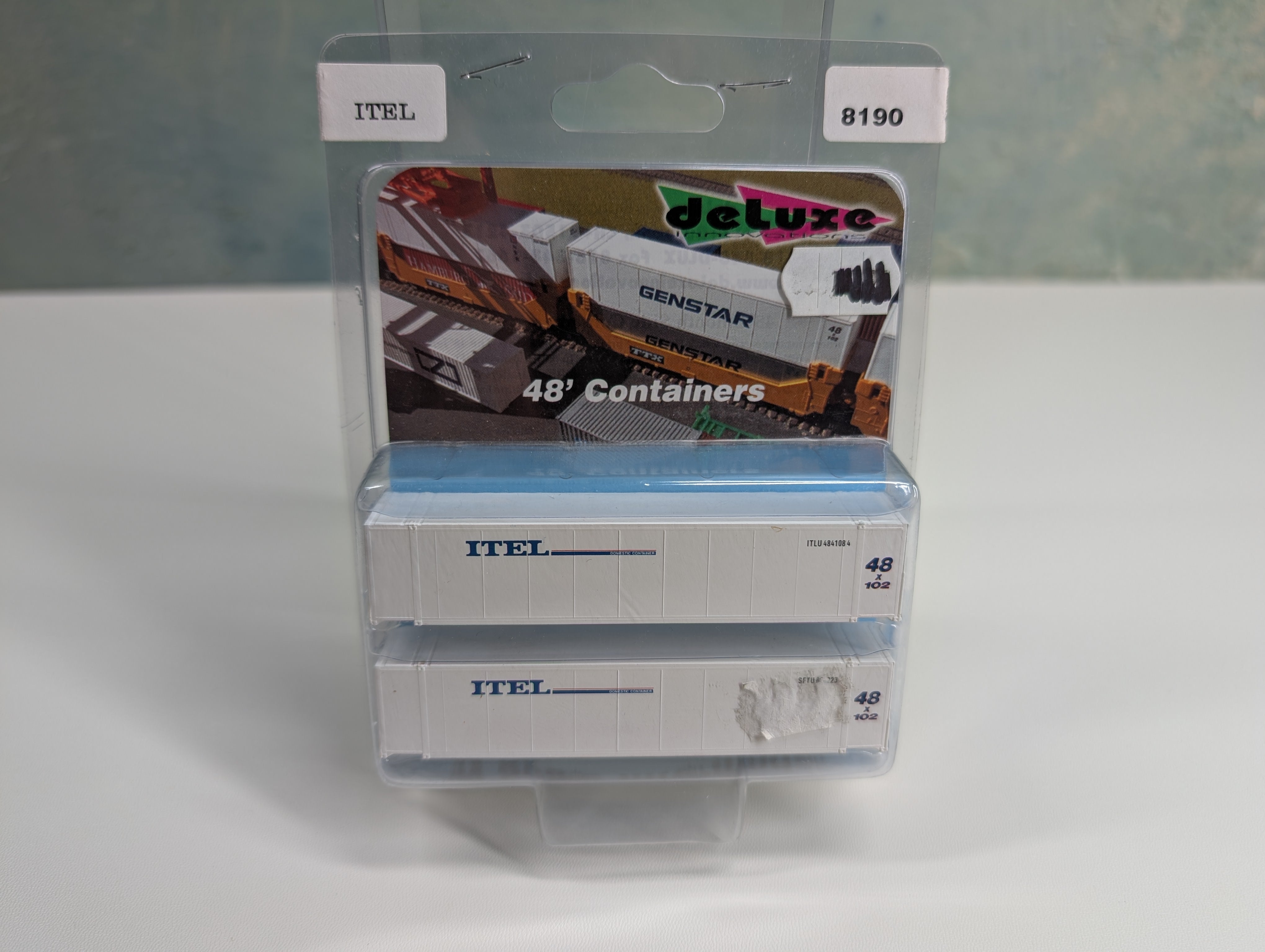 USED Deluxe 8190 N Scale 48' Containers ITEL (2 pcs)
