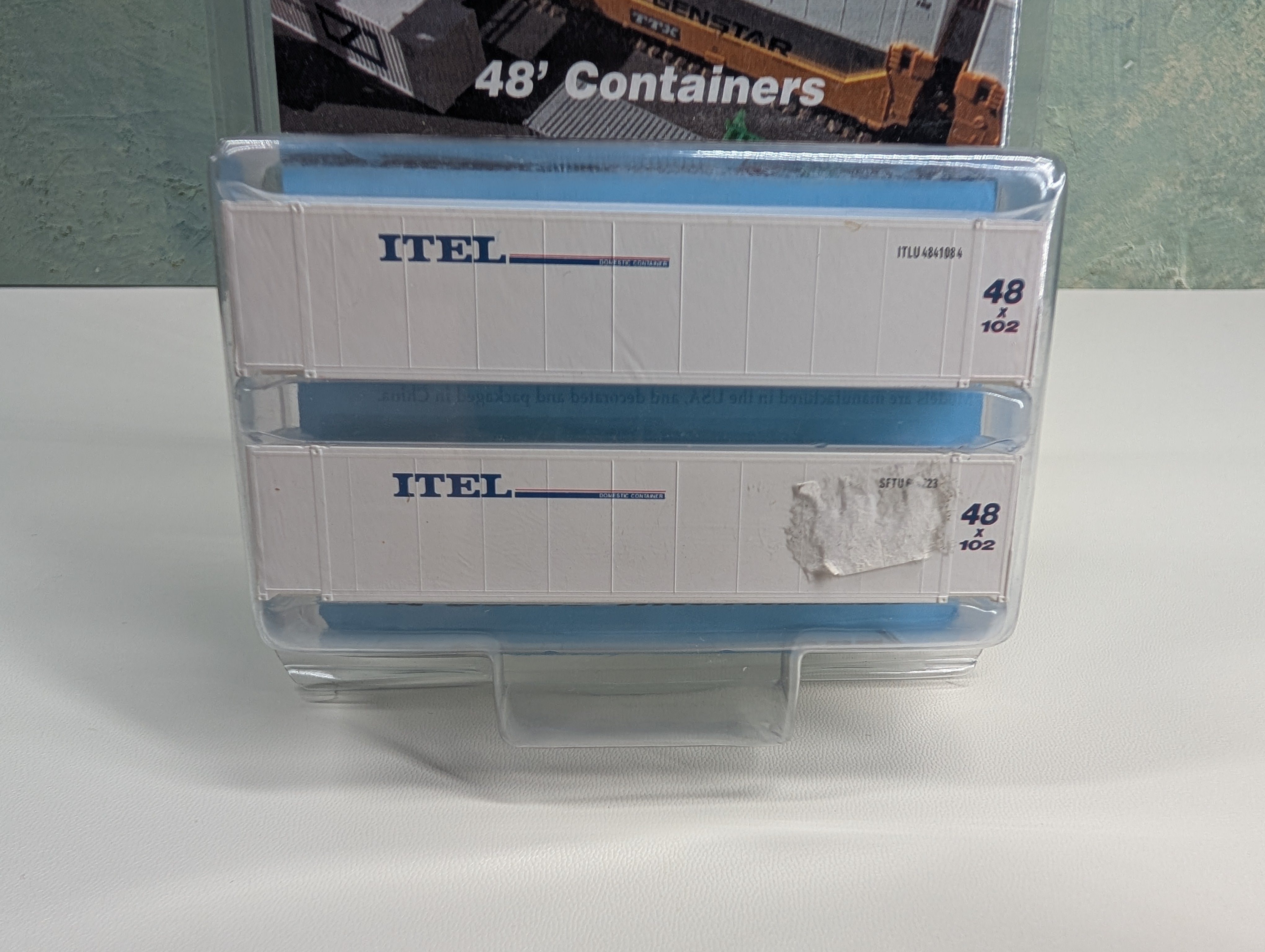USED Deluxe 8190 N Scale 48' Containers ITEL (2 pcs)