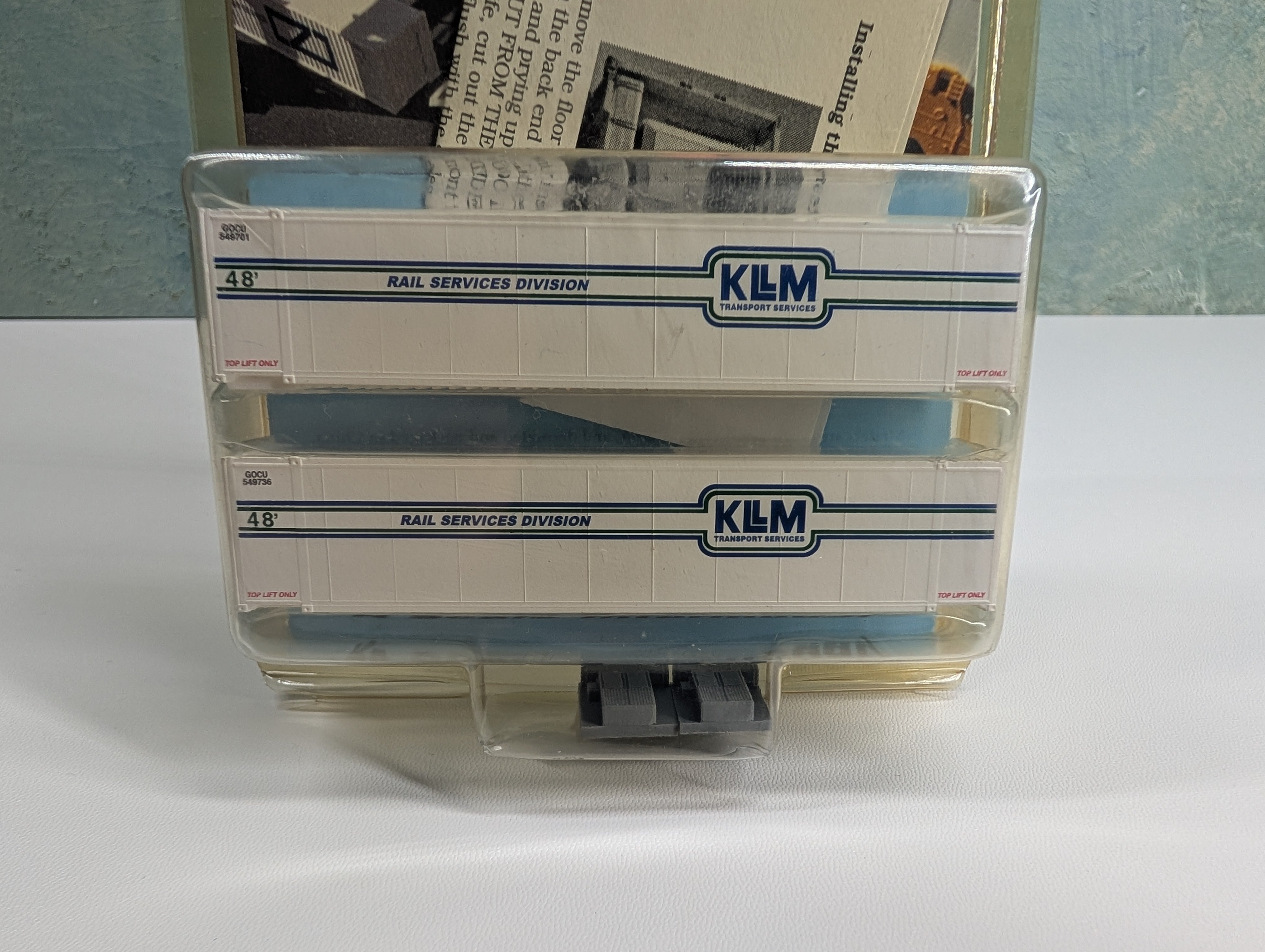 USED Deluxe 9050 N Scale 48' Containers KLLM Transport (2 pcs)
