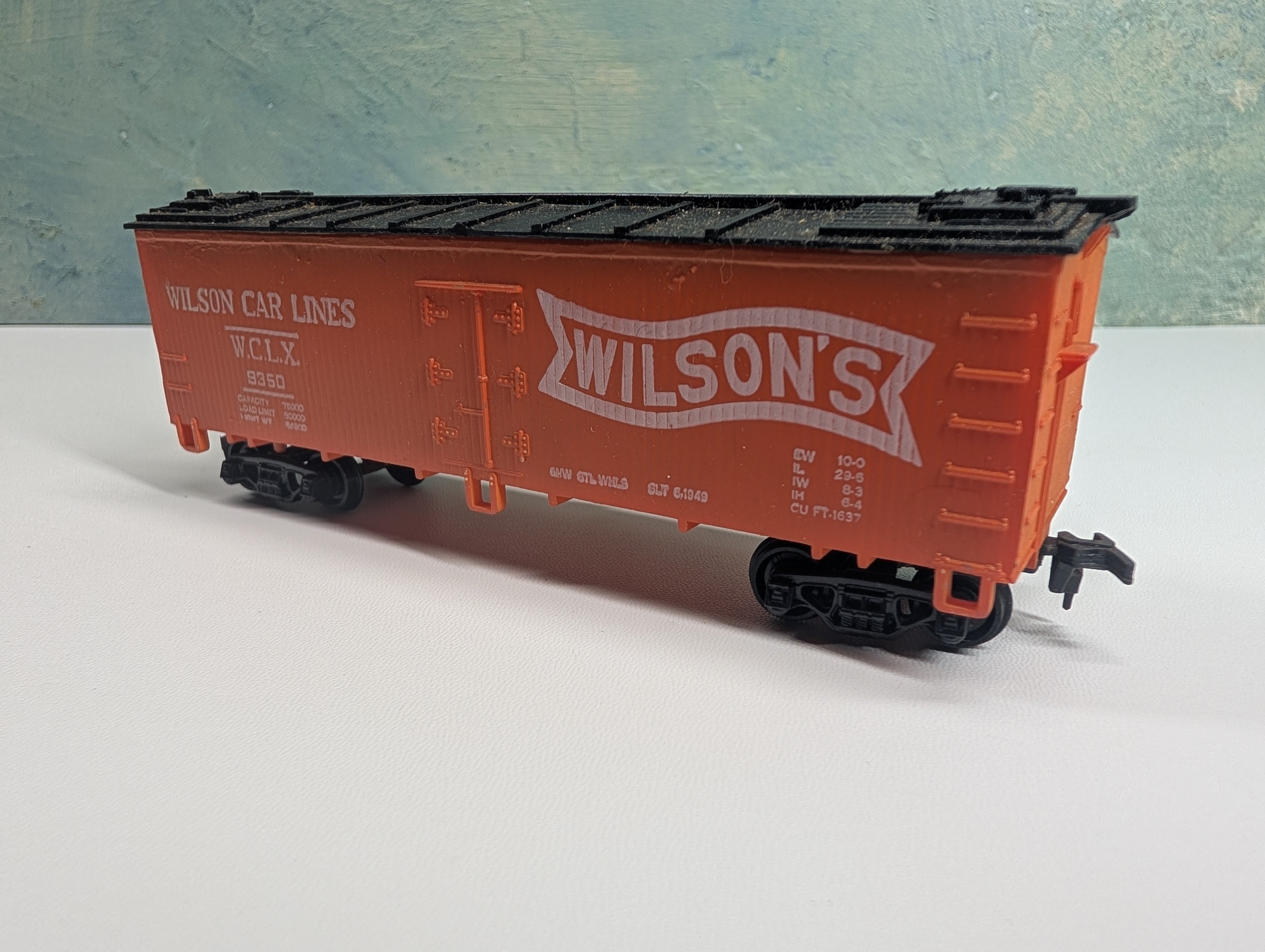 USED HO Scale Wooden Box Car Wilson Car Lines WCLX #9350