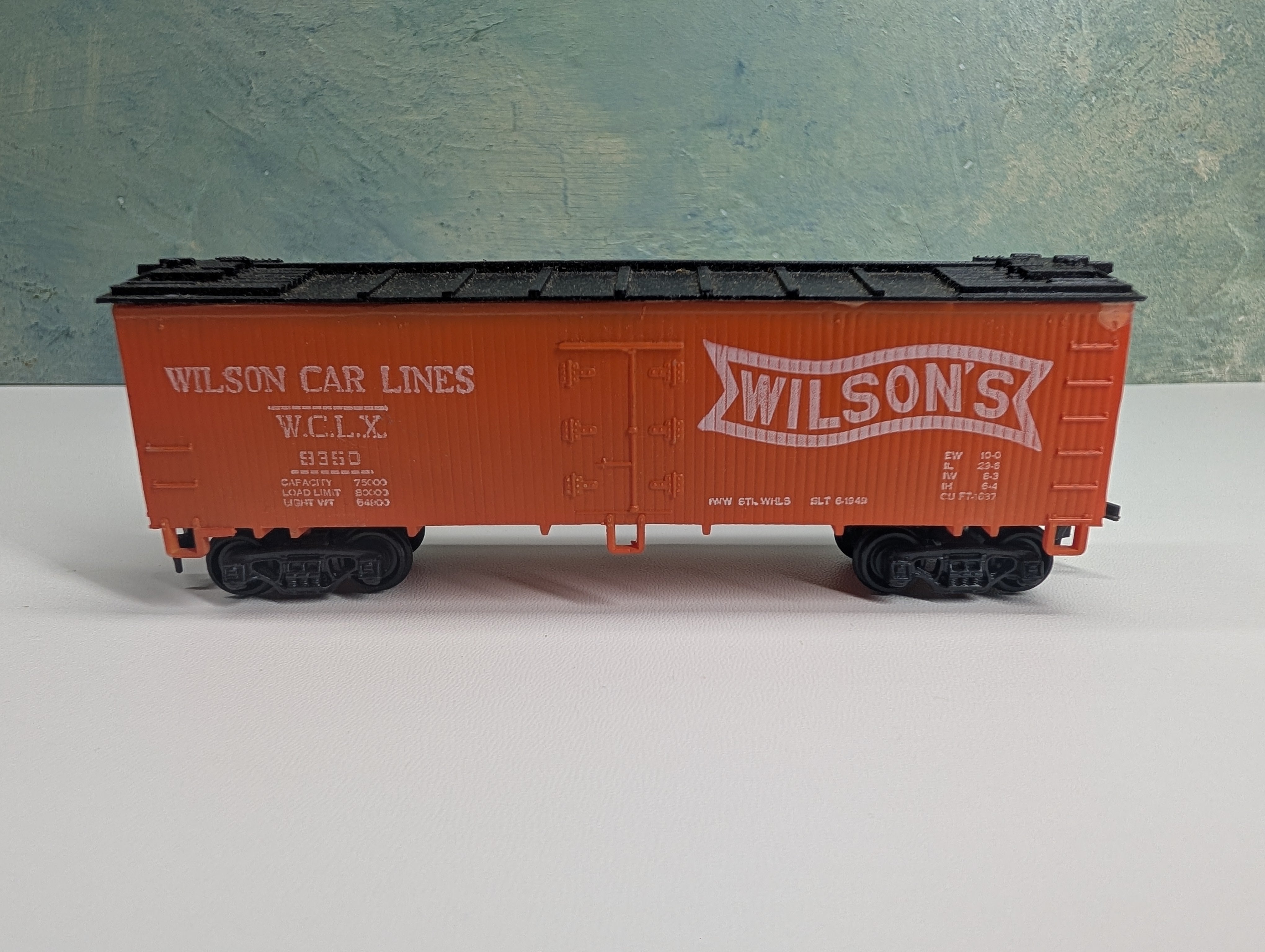 USED HO Scale Wooden Box Car Wilson Car Lines WCLX #9350