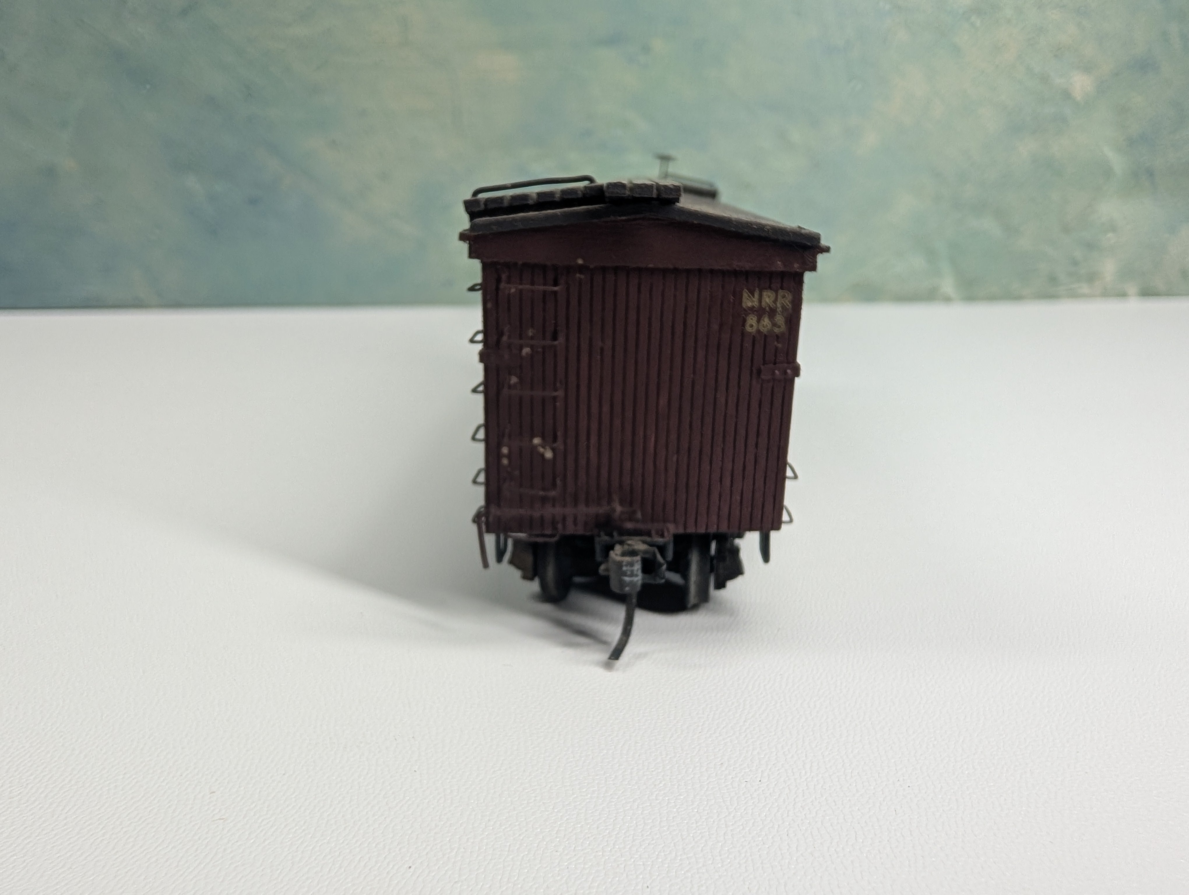 USED HO Scale Real Wood Box Car North River NRR #863