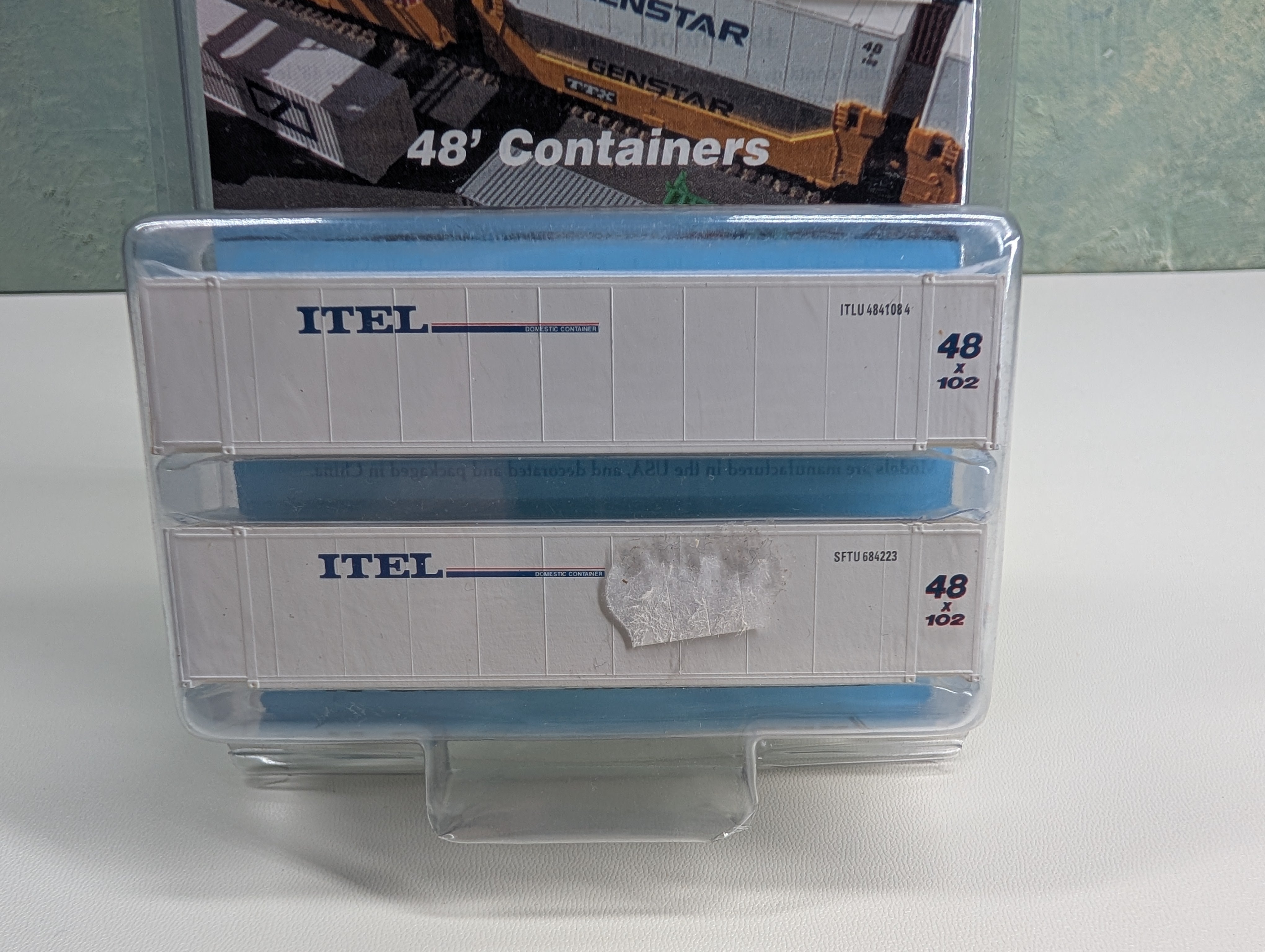 USED Deluxe 8190 N Scale 48' Containers ITEL (2 pcs)