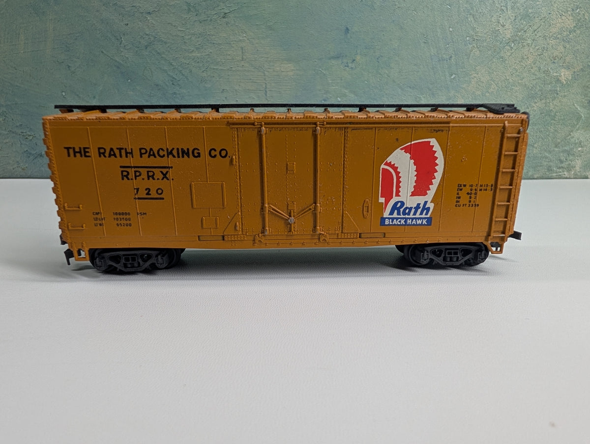 USED AHM HO Scale 40' Box Car Rath Packing Co RPRX #720