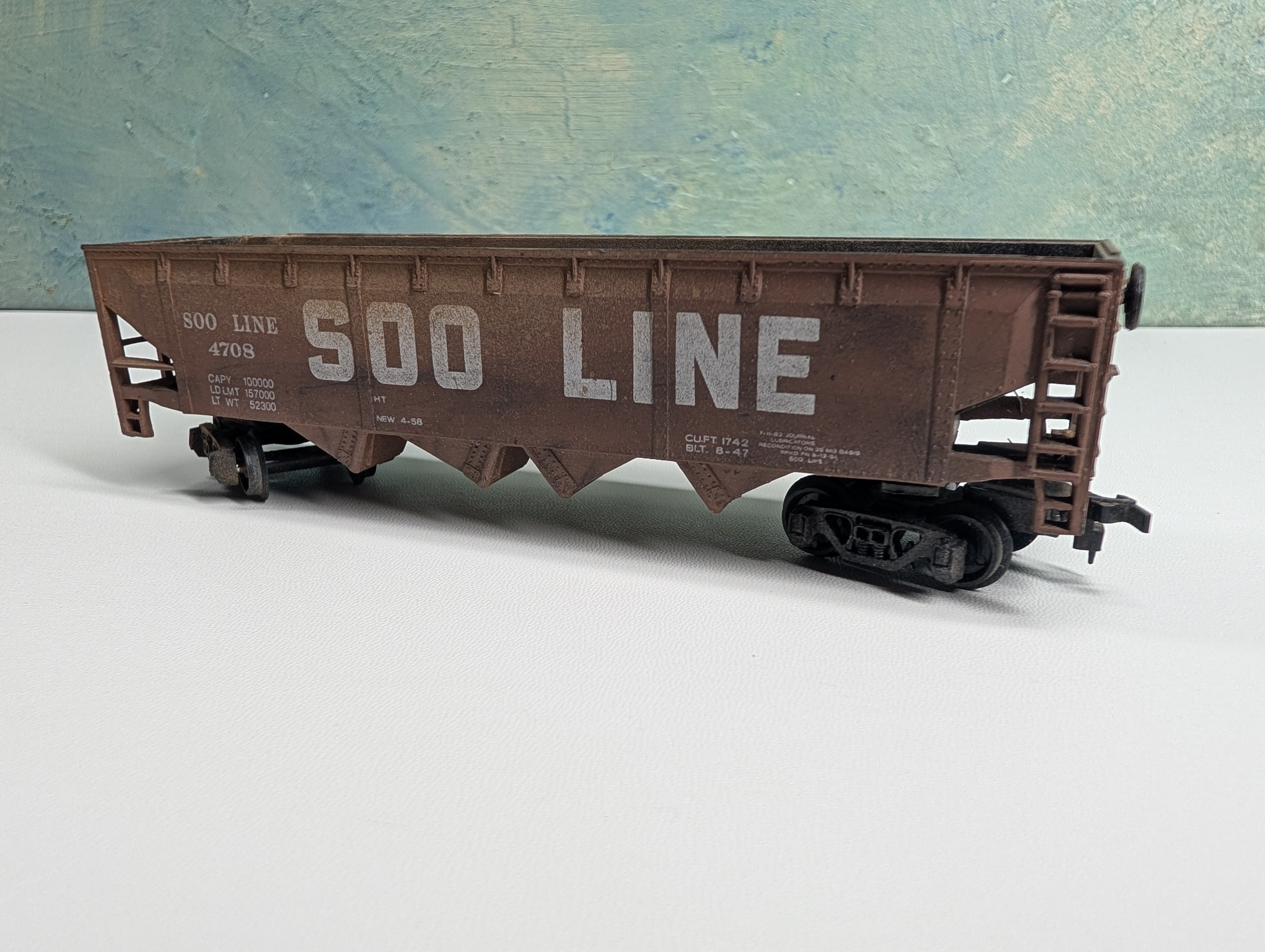 USED HO Scale Quad Hopper SOO Line #4708