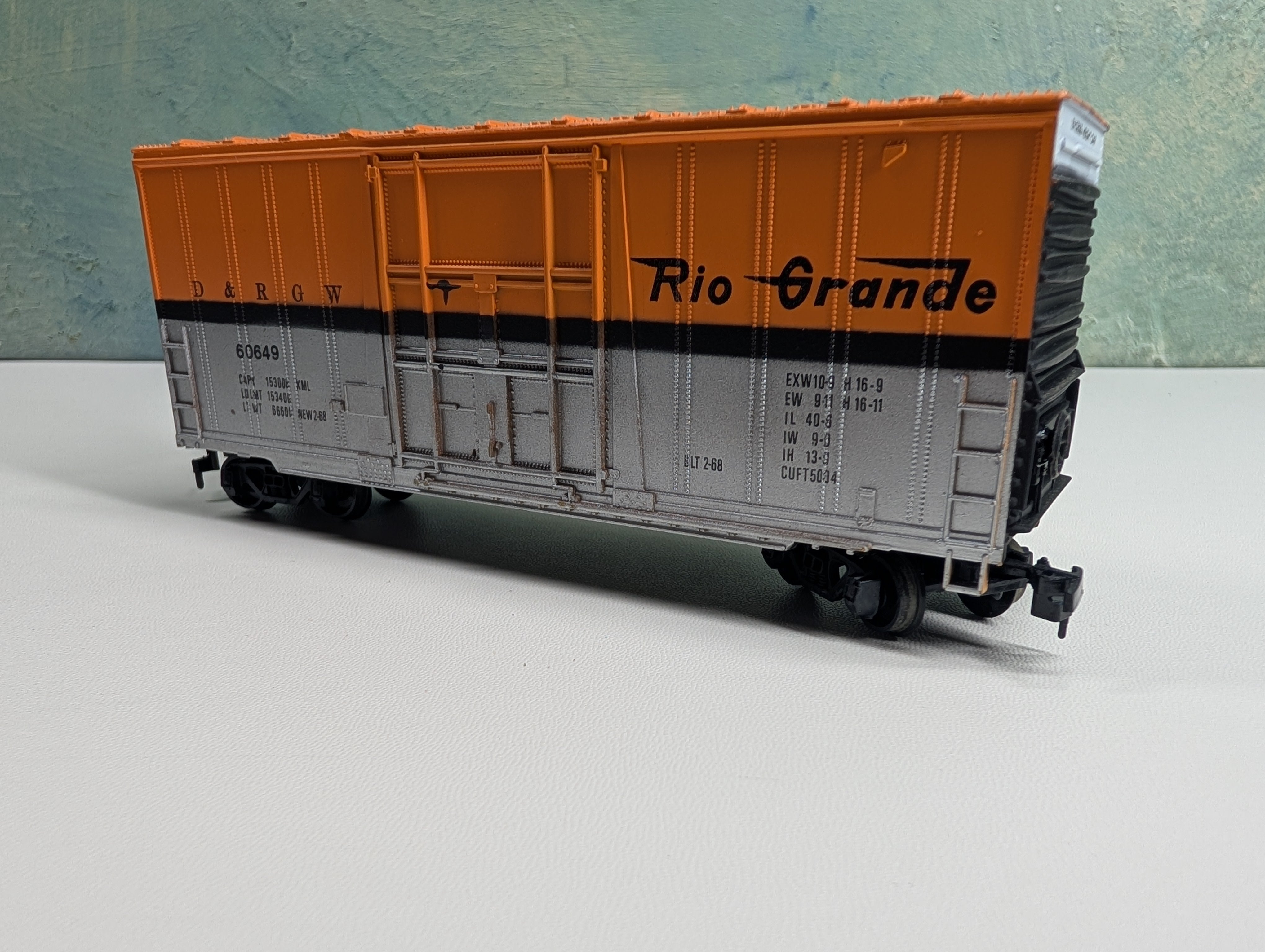 USED Bachmann HO Scale 40' HI-Cube Box Car Rio Grande D&GRW #60649
