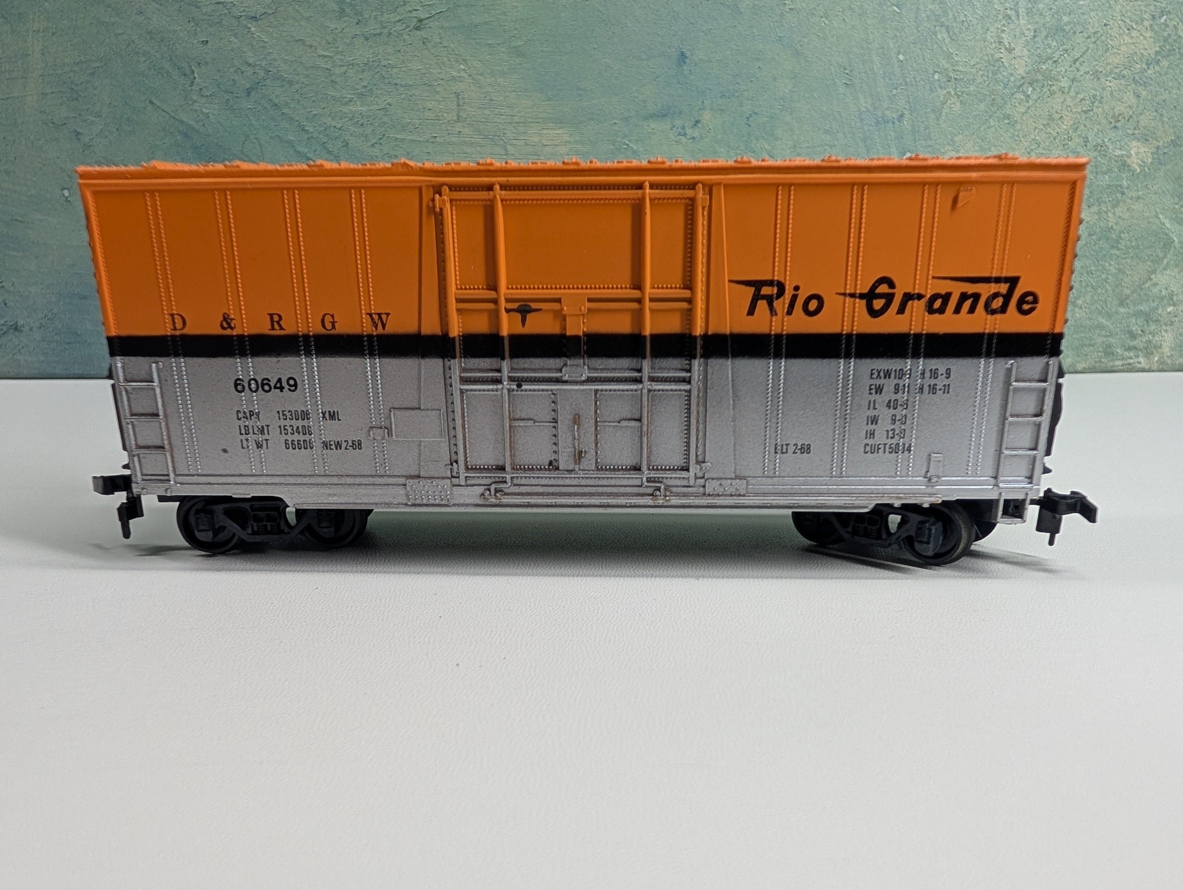 USED Bachmann HO Scale 40' HI-Cube Box Car Rio Grande D&GRW #60649