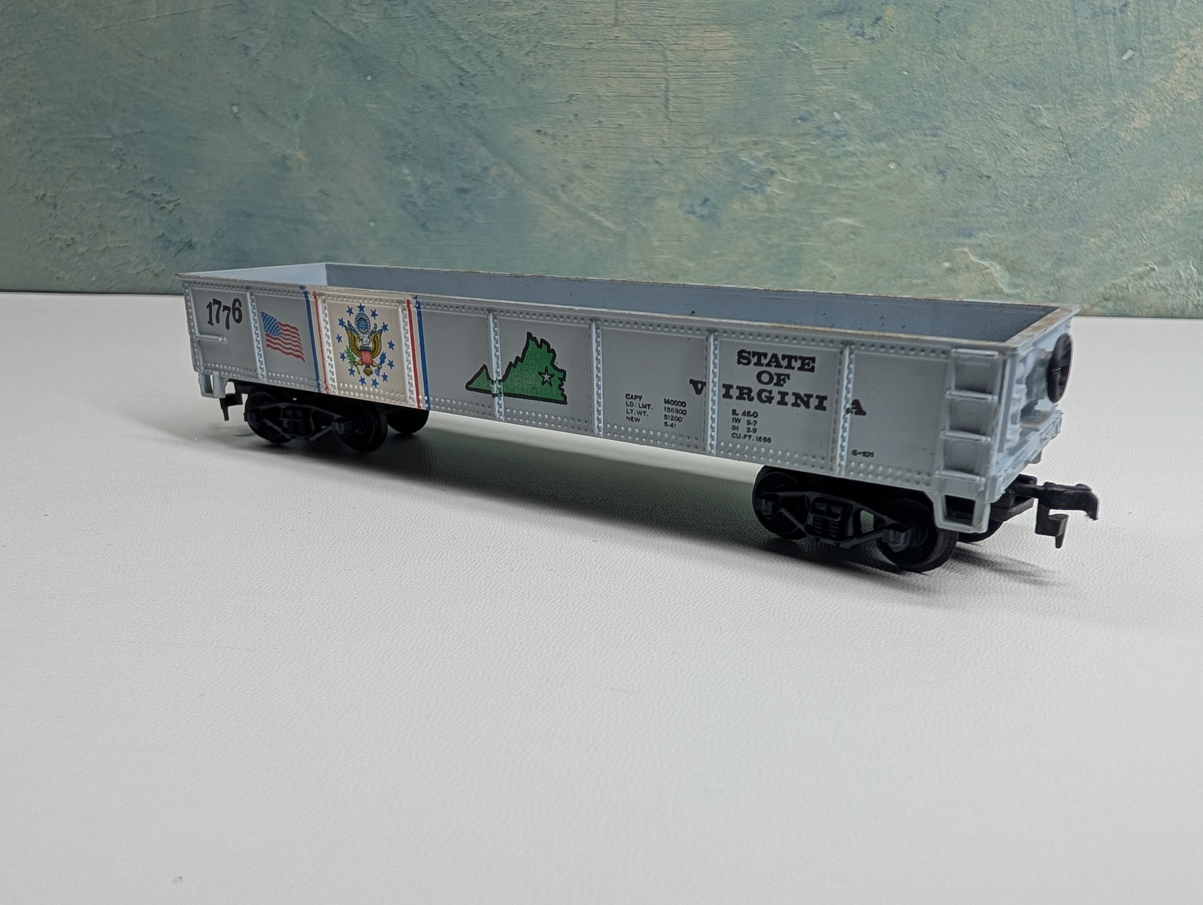 USED HO Scale State Gondola State of Virginia #1776