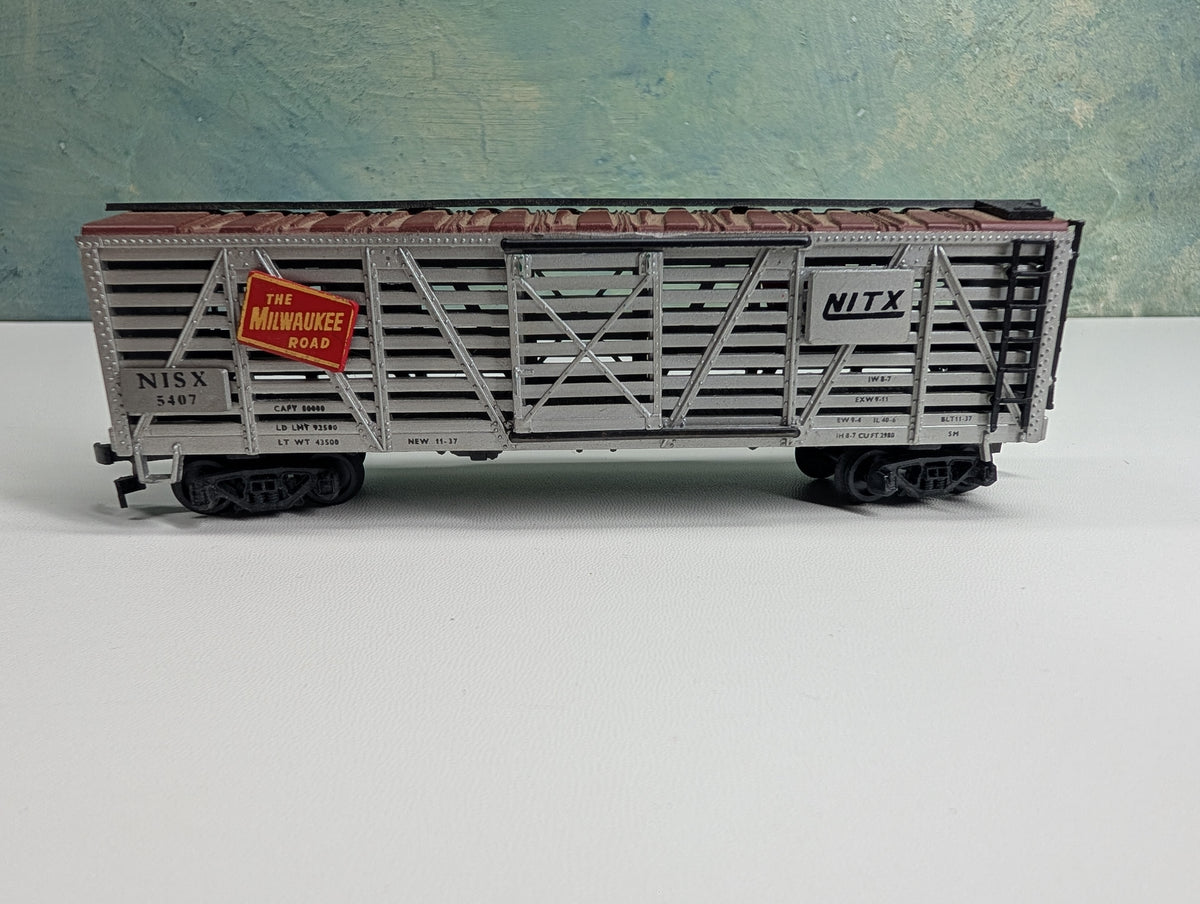 USED HO Scale Cattle Stock Car Milwaukee Road NISX #5407