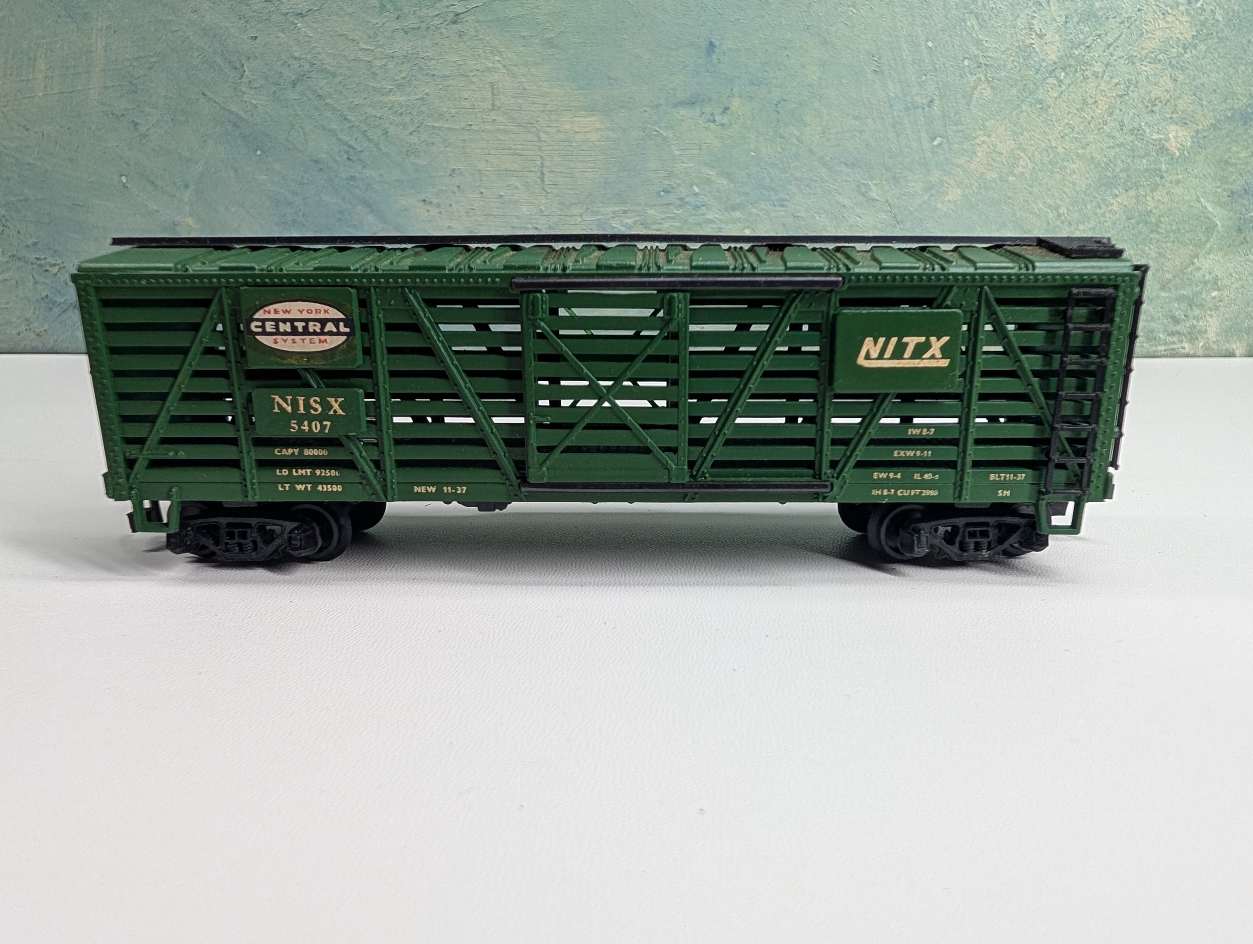 USED HO Scale Cattle Stock Car New York Central NISX #5407