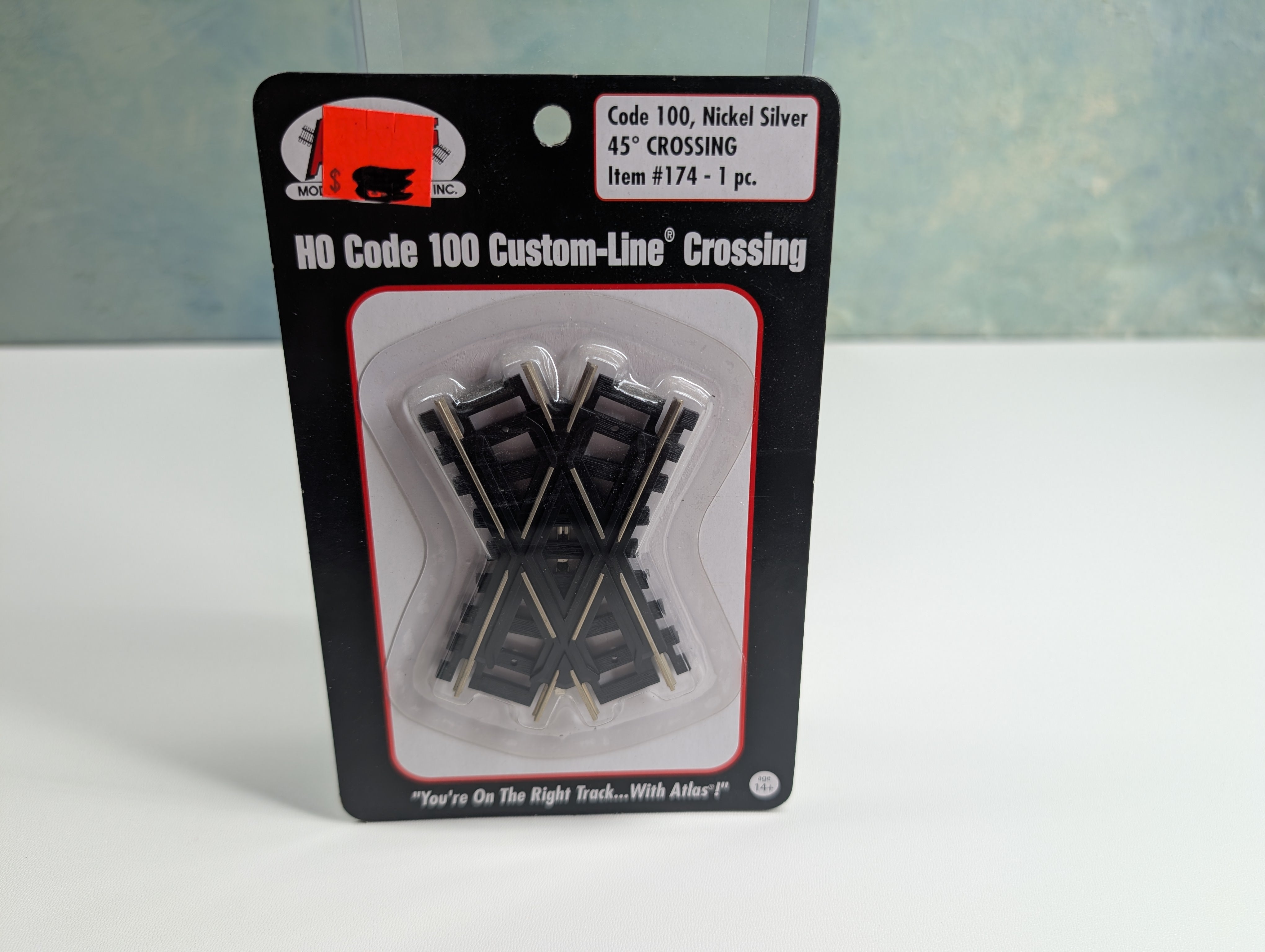 Atlas 174 HO Scale 45 Degree Crossing, Code 100 Custom-Line, Nickel Silver