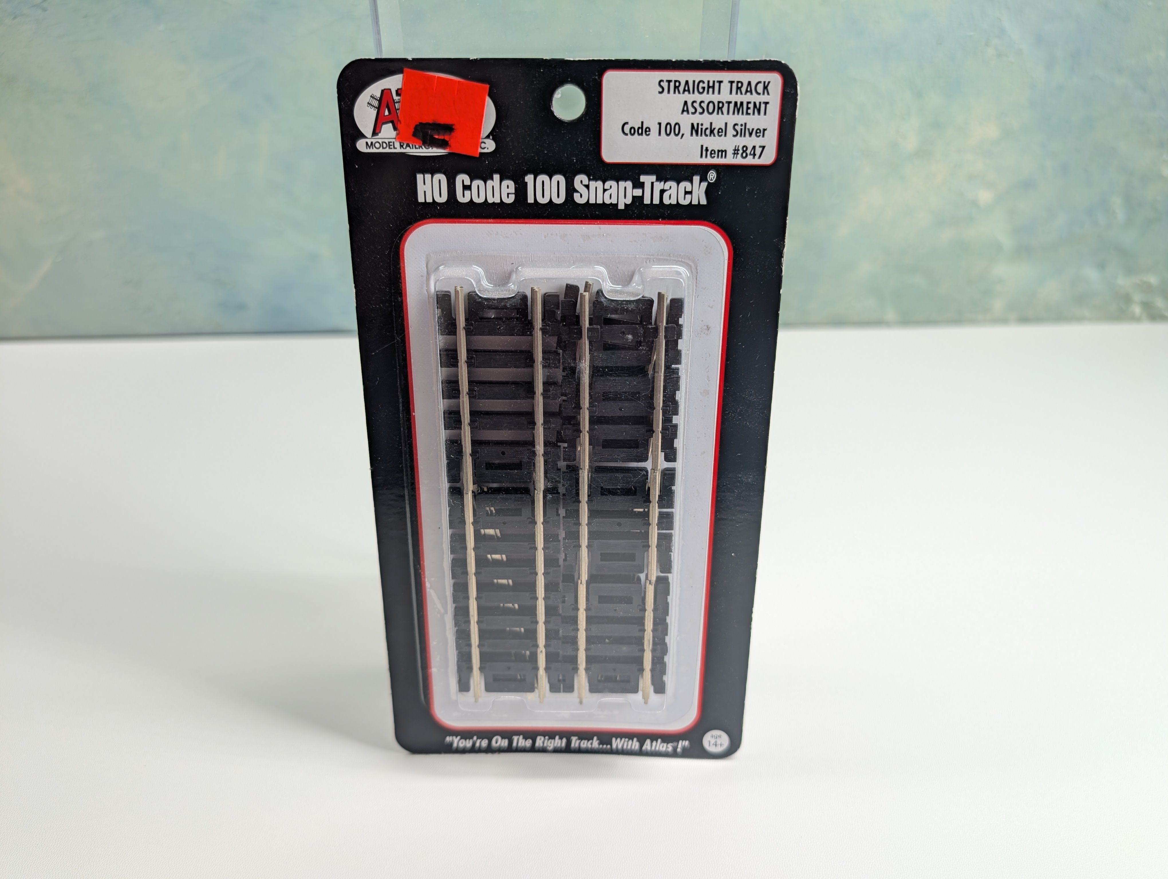 Atlas 847 HO Scale Straight Track Assortment, Code 100 Nickel Silver, Snap-Track (12 pcs)