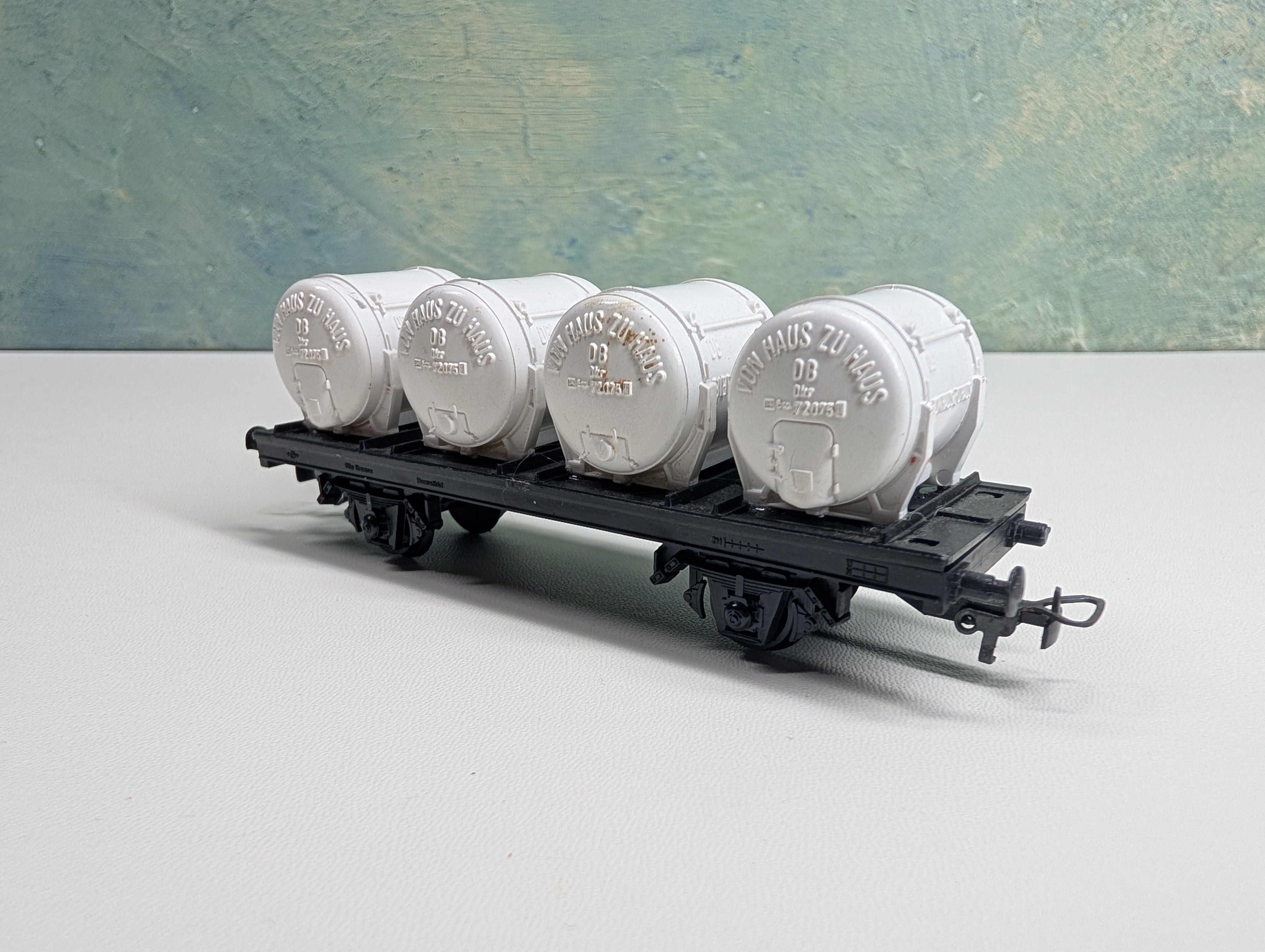 USED Kleinbahn HO Scale Container Carrier Von Haus Zu Haus