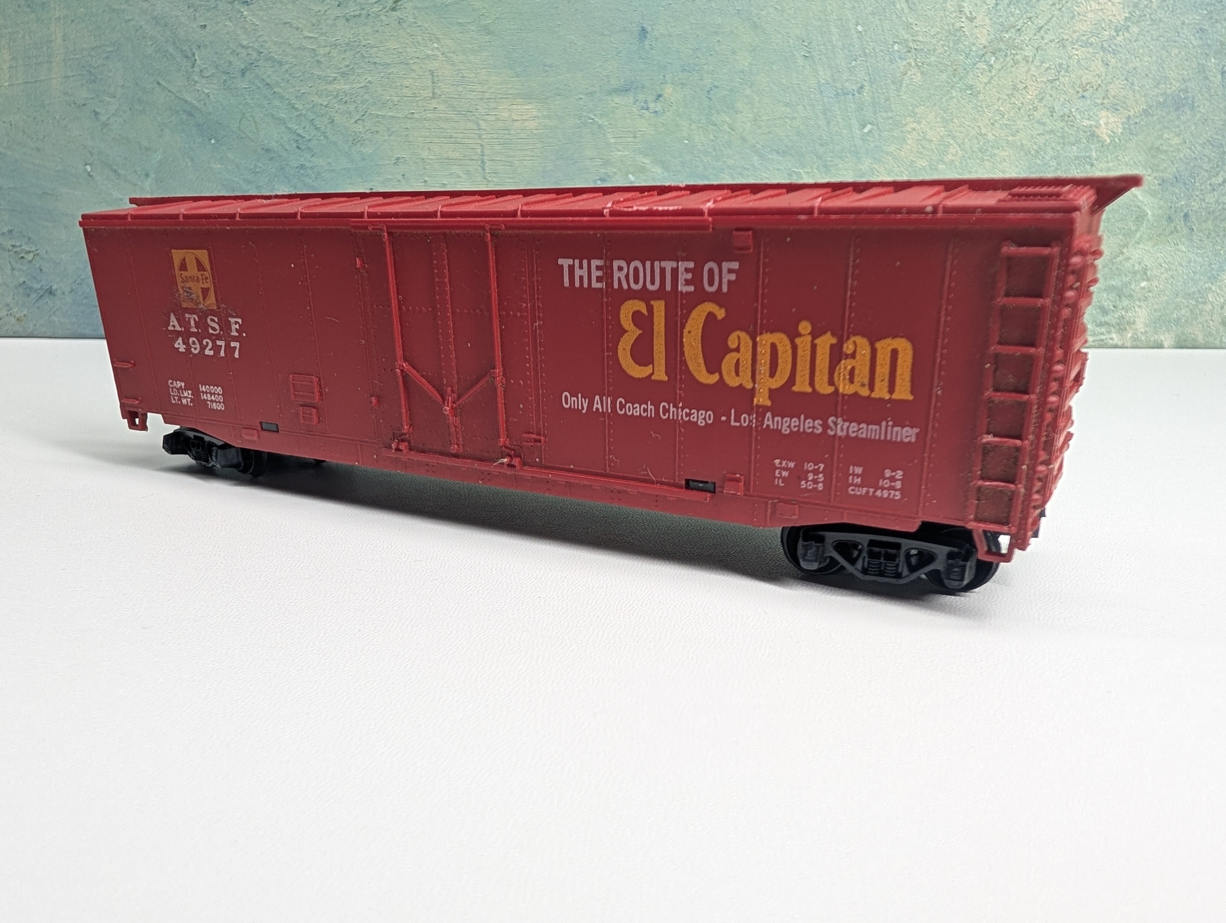 USED Tyco HO Scale 50' Box Car Santa Fe ATSF #49277 El Capitan