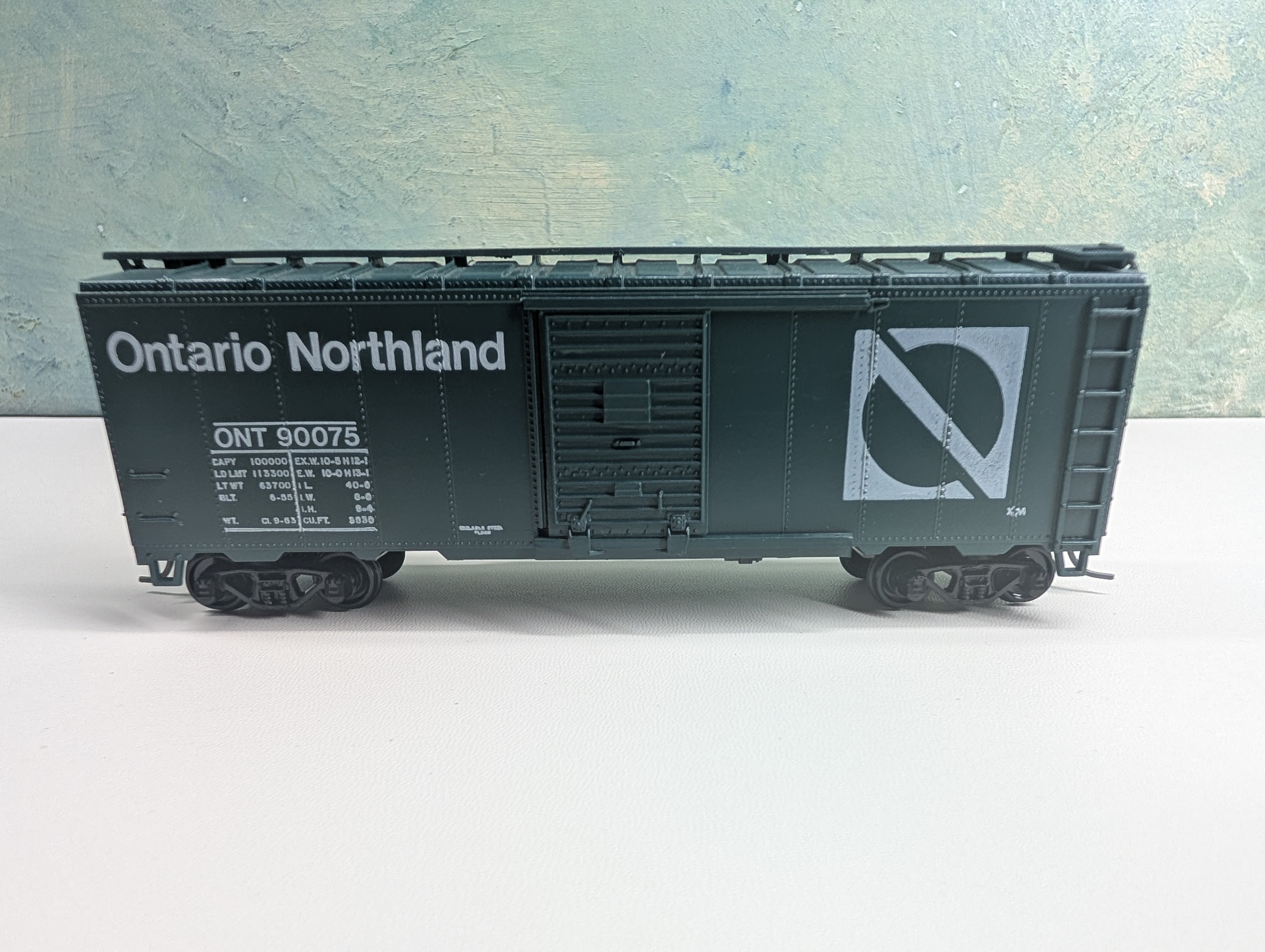 USED Athearn HO Scale 40' Box Car Ontario Northland ONT #90075