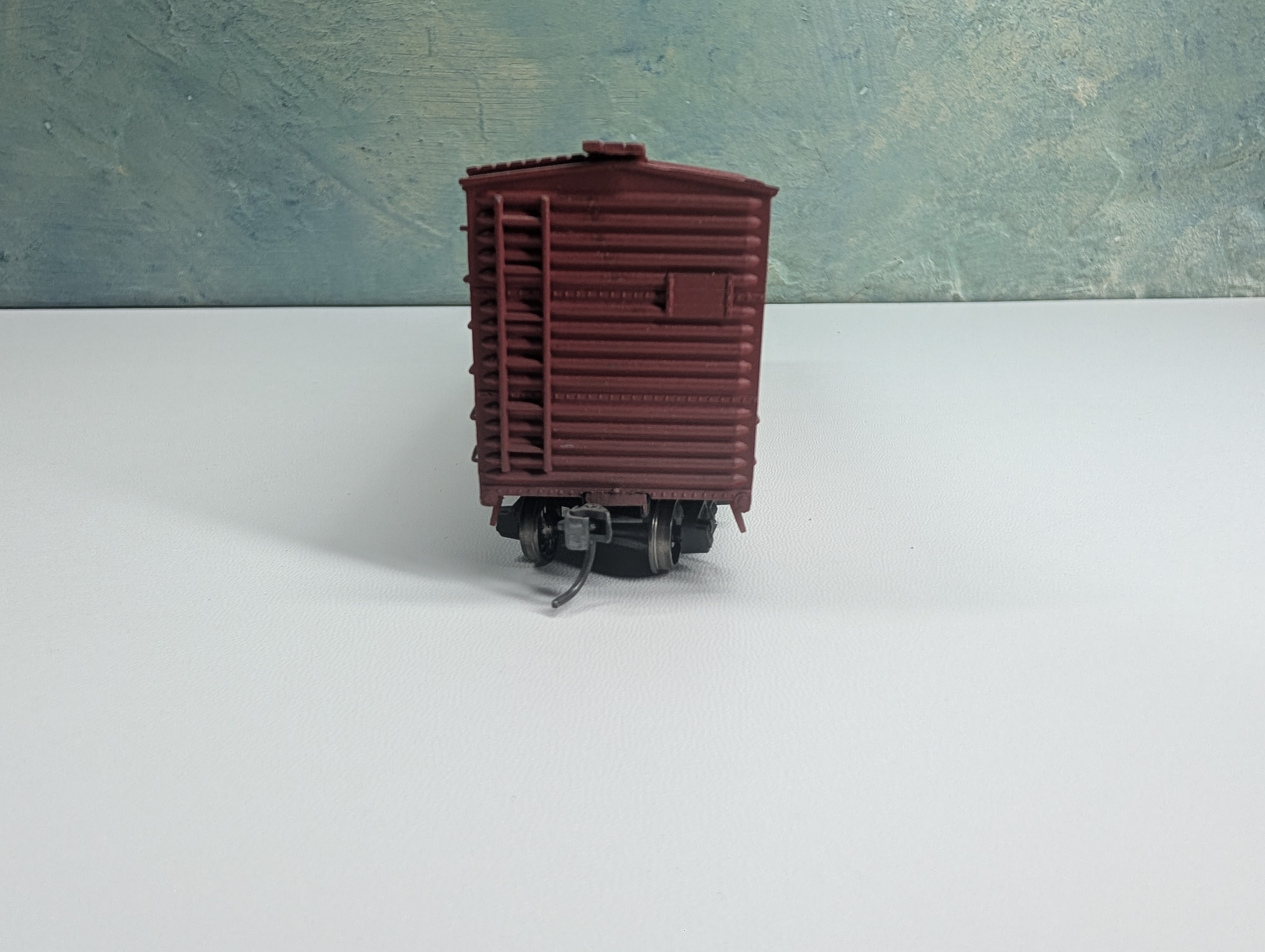USED HO Scale Real Wood Wooden Box Car MStL #54652 Metal Wheels, Weathered