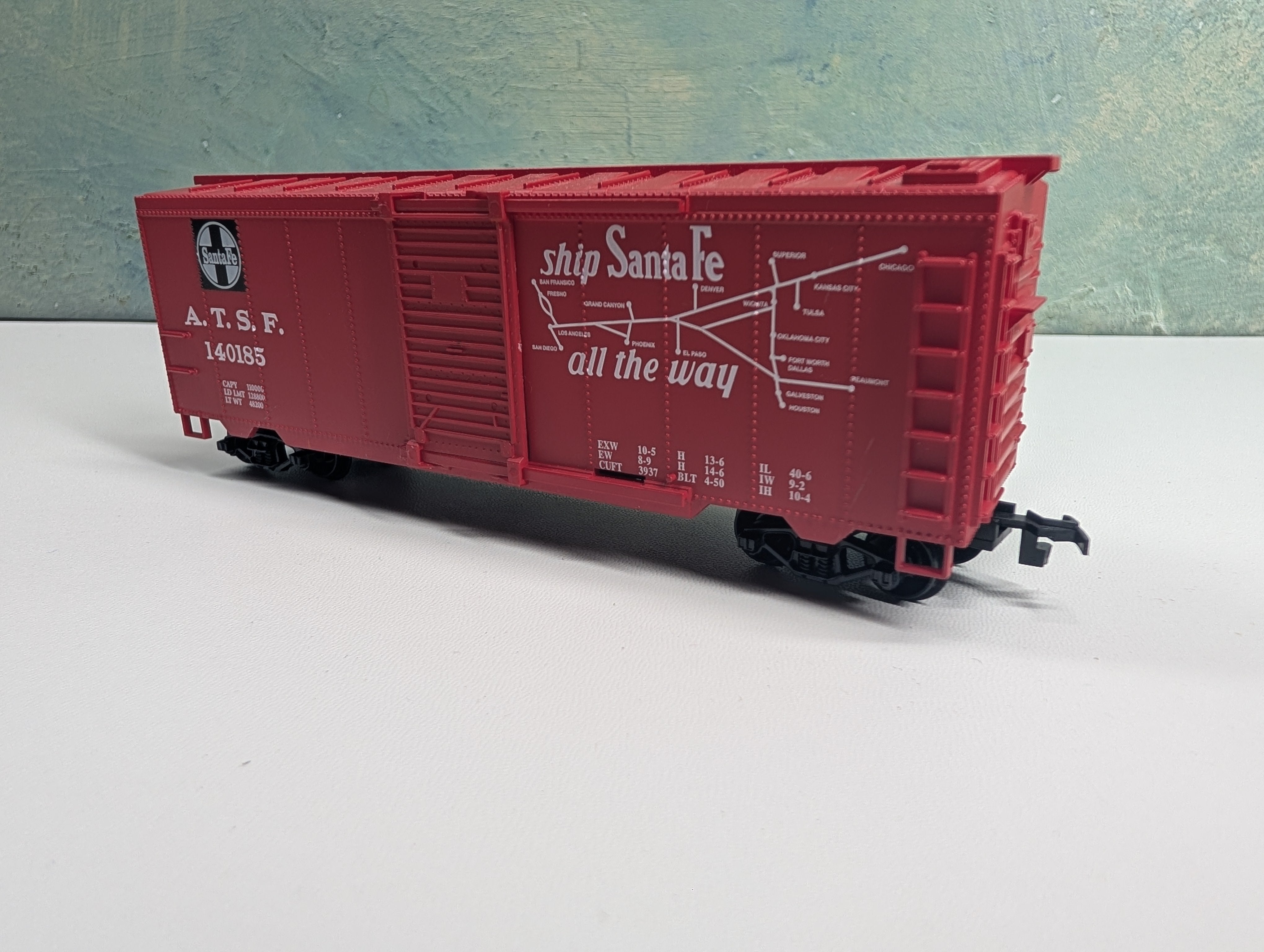 USED Life-Like HO Scale 40' Box Car Santa Fe ATSF #140185