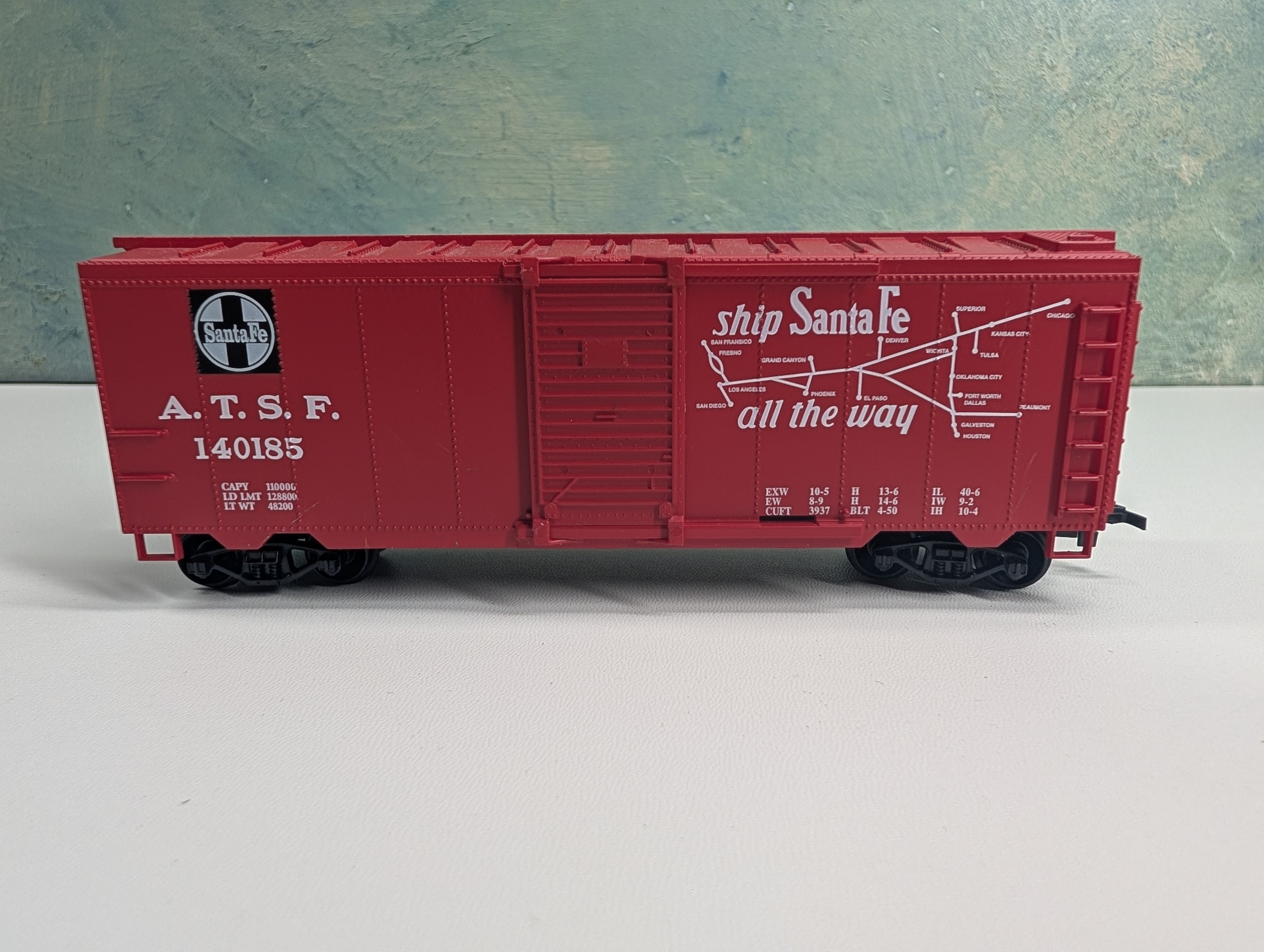USED Life-Like HO Scale 40' Box Car Santa Fe ATSF #140185