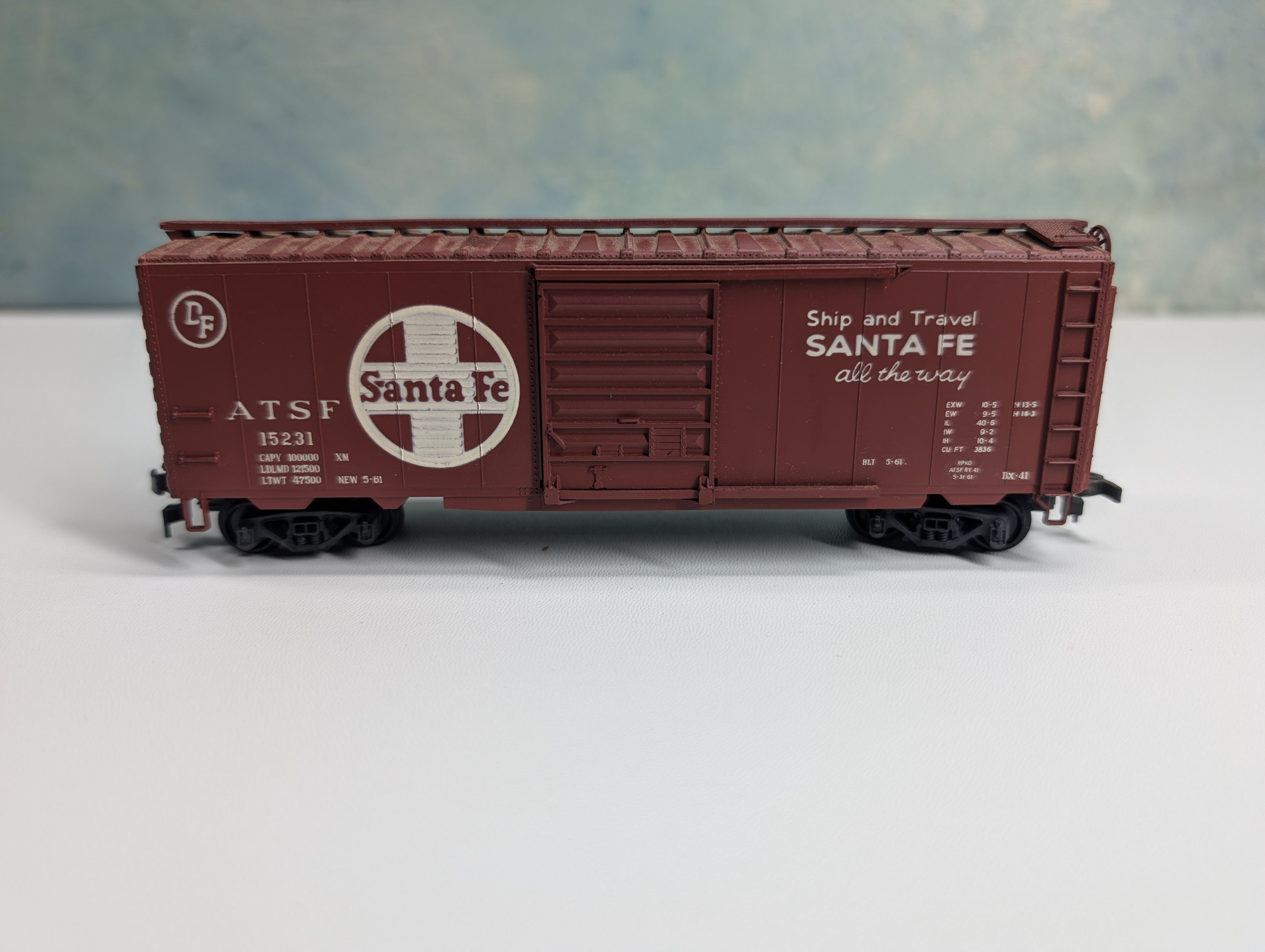 USED AHM HO Scale 40' Box Car Santa Fe ATSF #15231