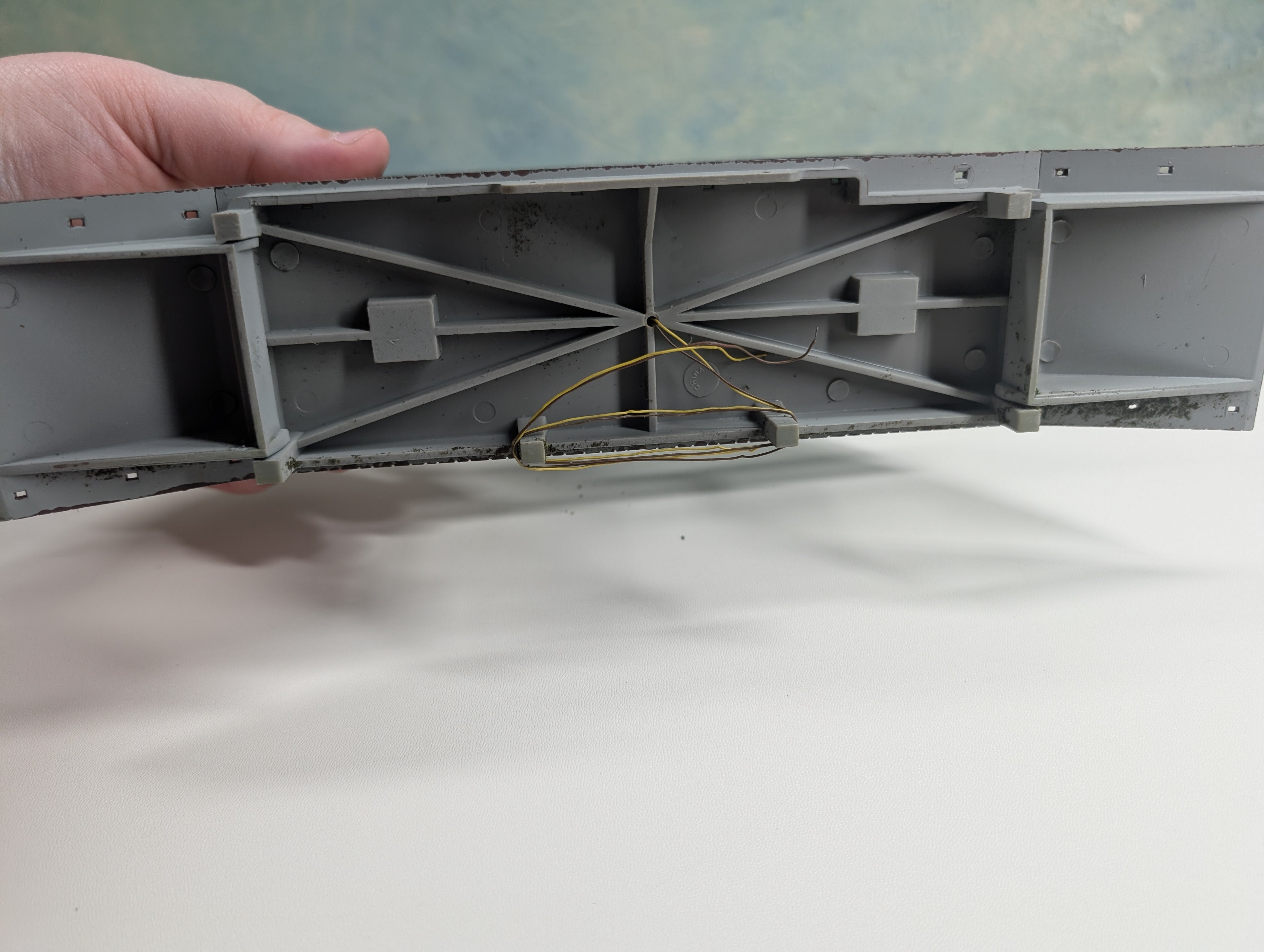 USED HO Scale Train Station Platform w/ Details (Weathered)