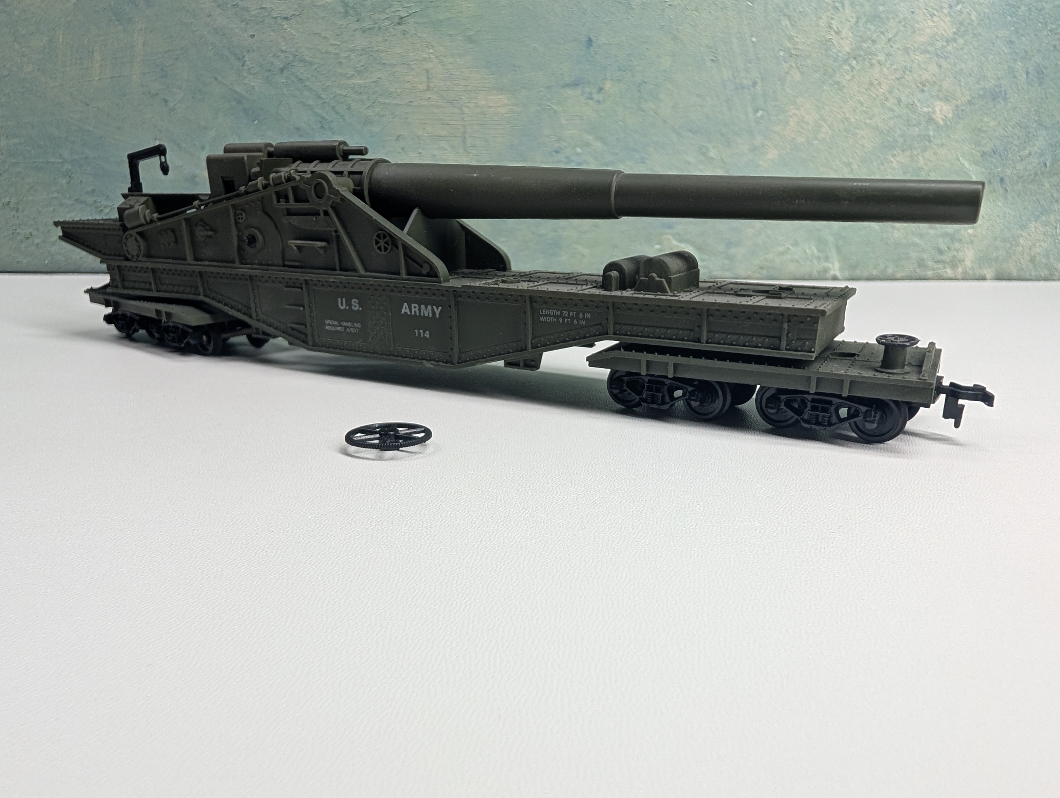 USED Cox HO Scale Railway Gun US Army #114